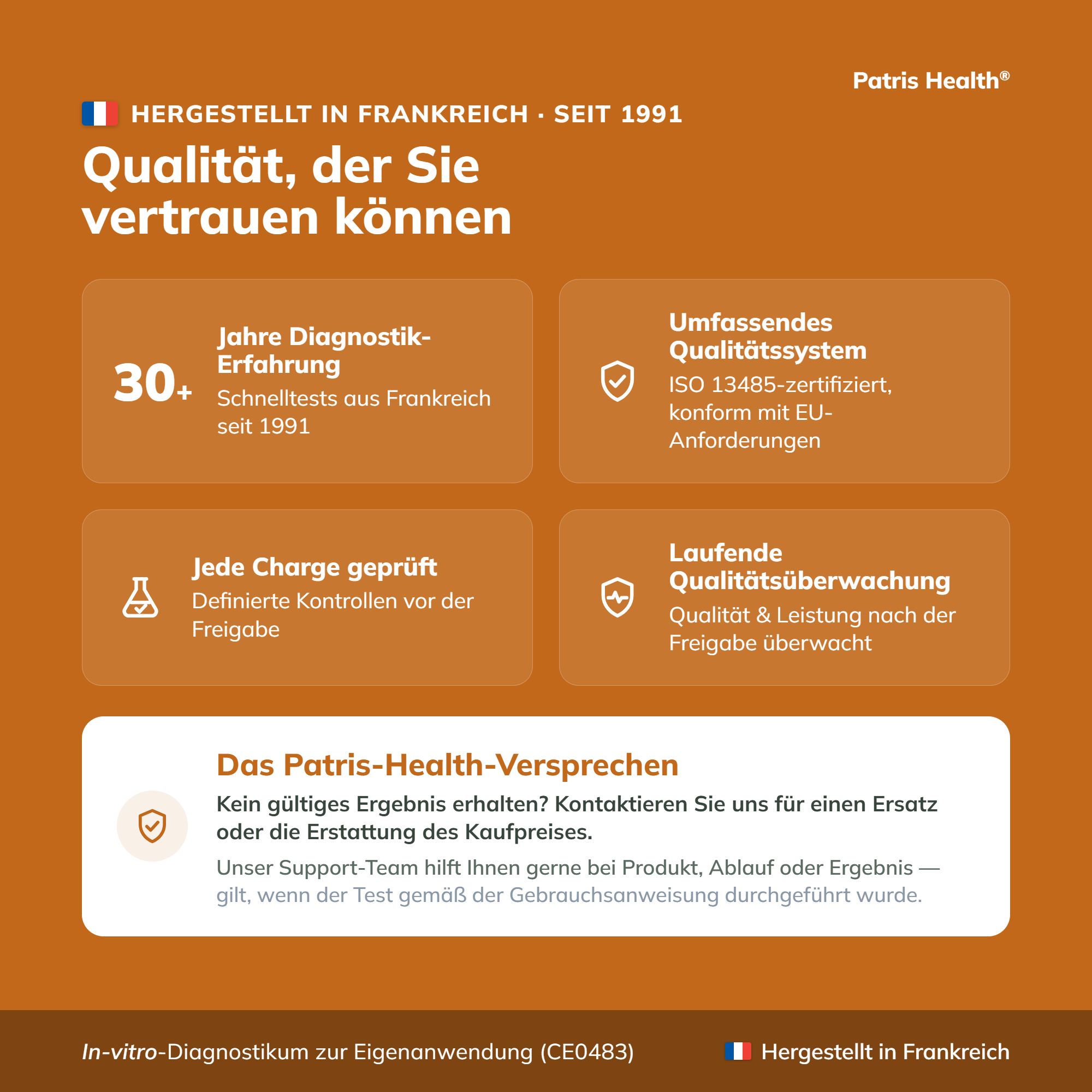 Testverfahren des Calprotectin-Tests: Probenentnahme, Anwendung, Ergebnisablesung.