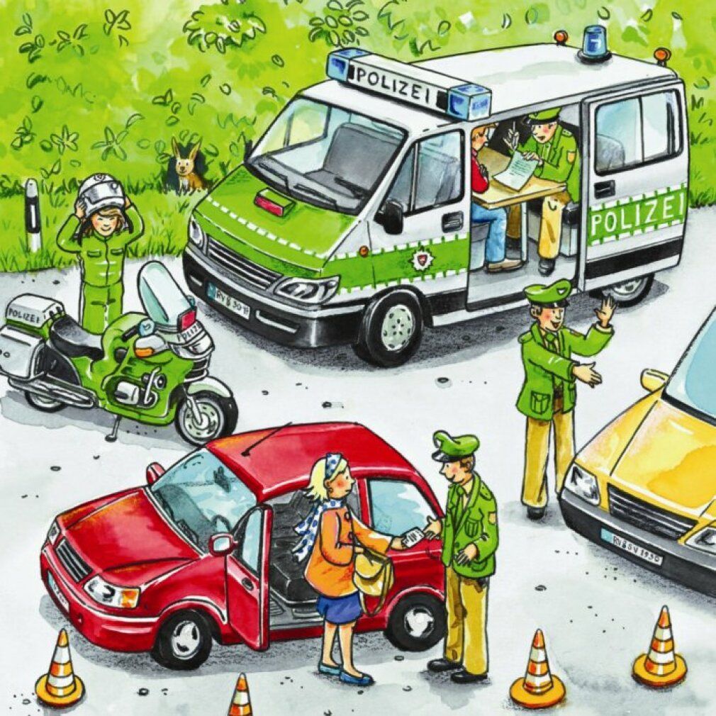ravensburger Puzzle Polizei im Einsatz 3x49 Teile