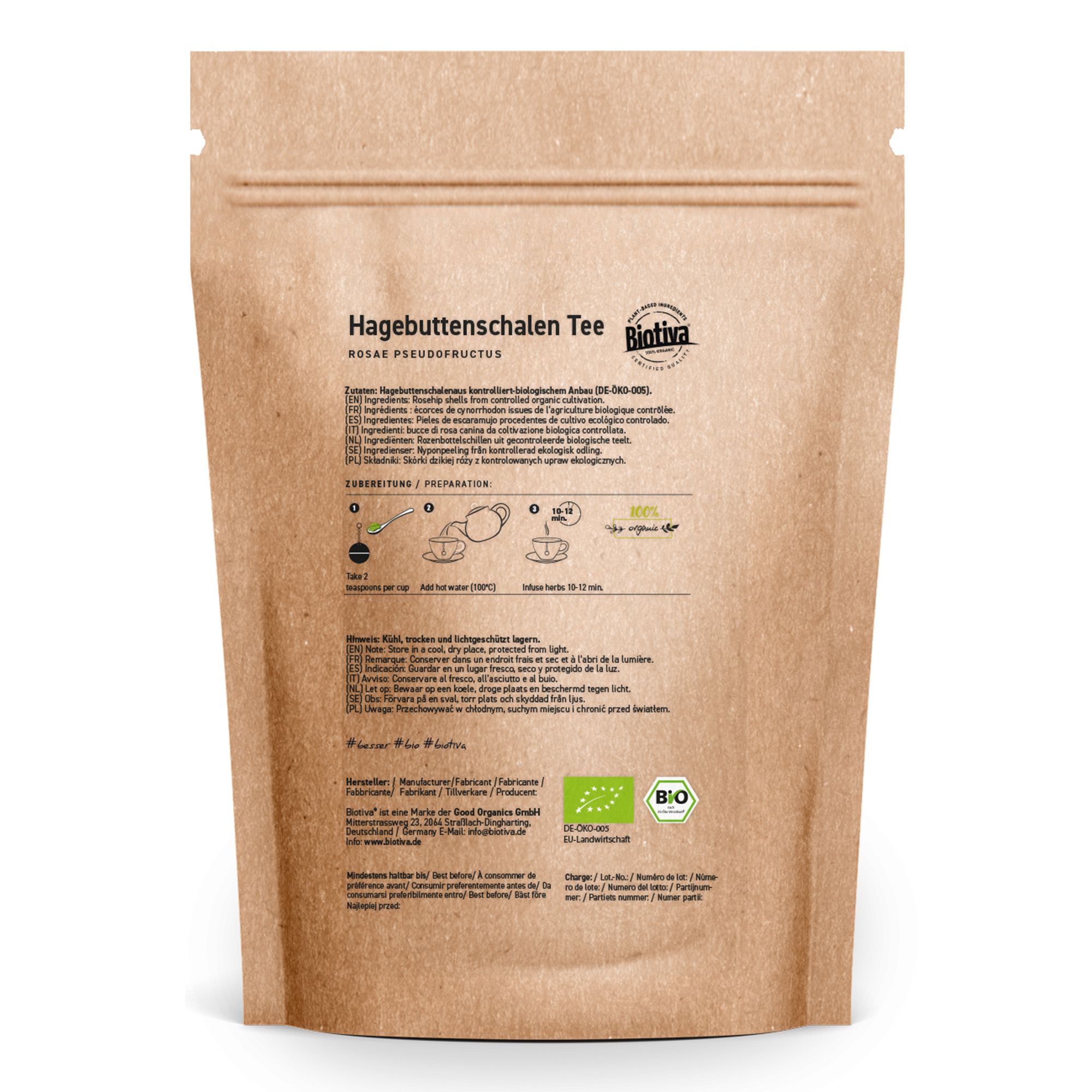 Biotiva Hagebuttenschalen Tee Bio