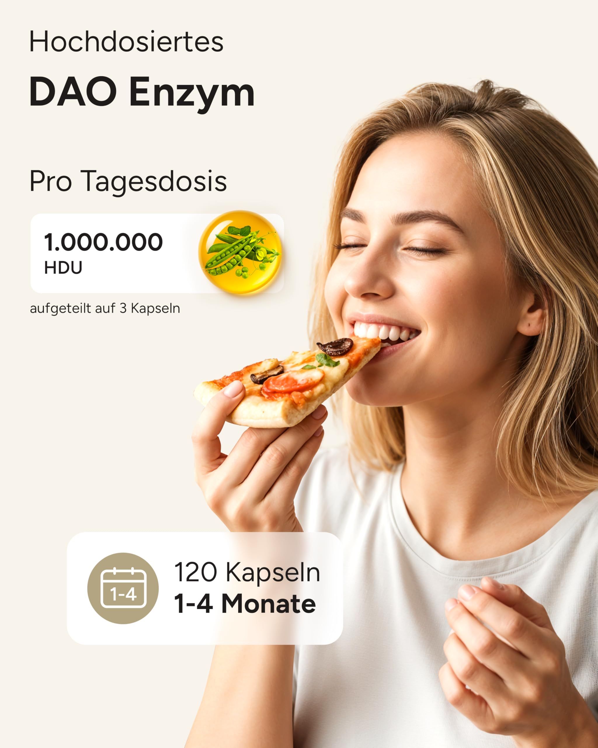 plantomol® DAO Kapseln vegan - 333.000 HDU pro Kapsel - DAO-Enzym aus Erbsen