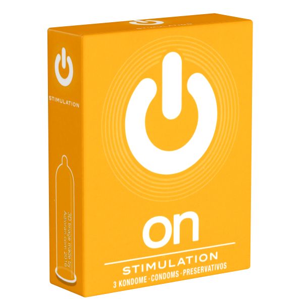 On) *Stimulation* feuchtgenoppte Kondome mit viel Gleitcreme