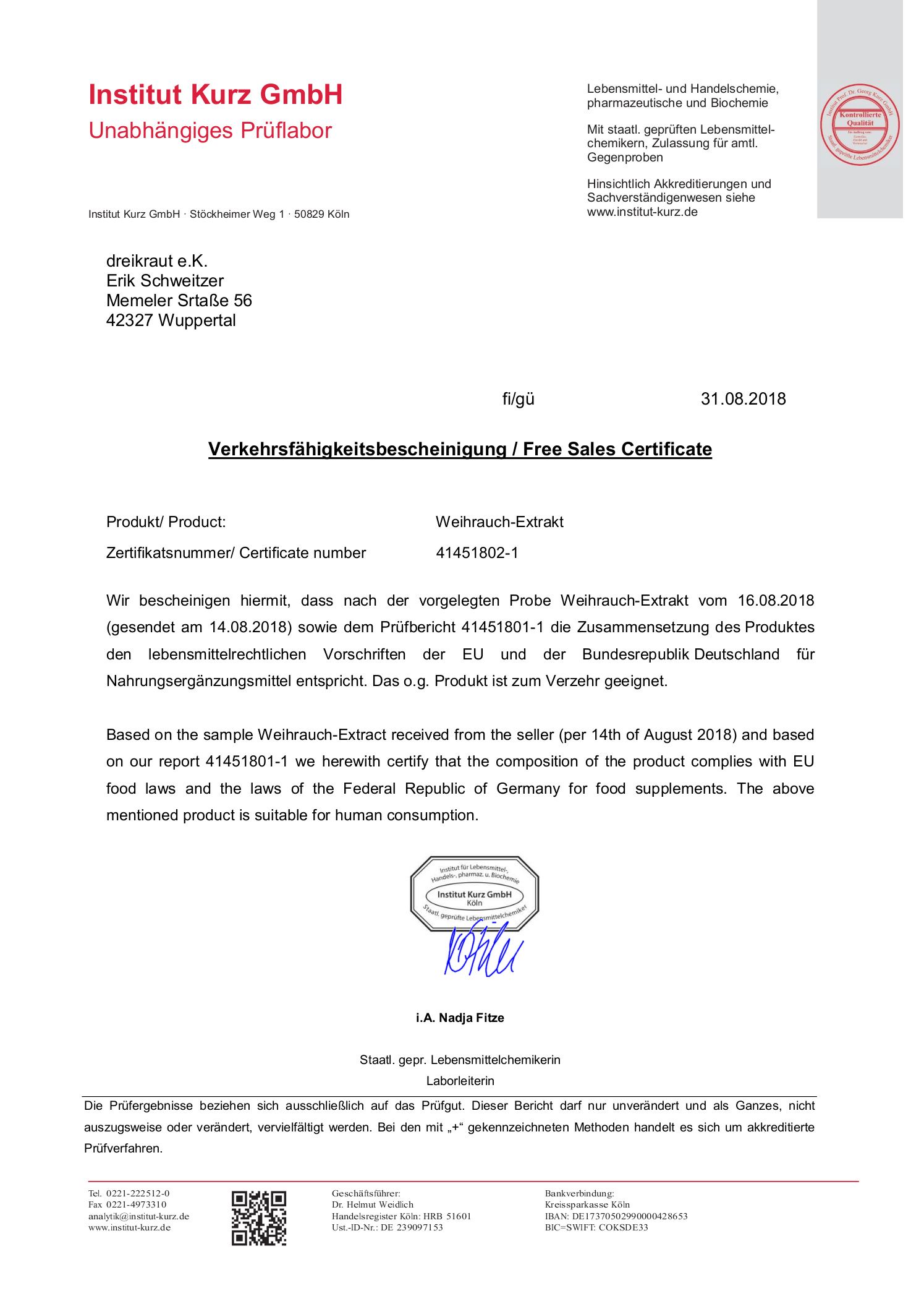 dreikraut®  Weihrauchextrakt-Pulver