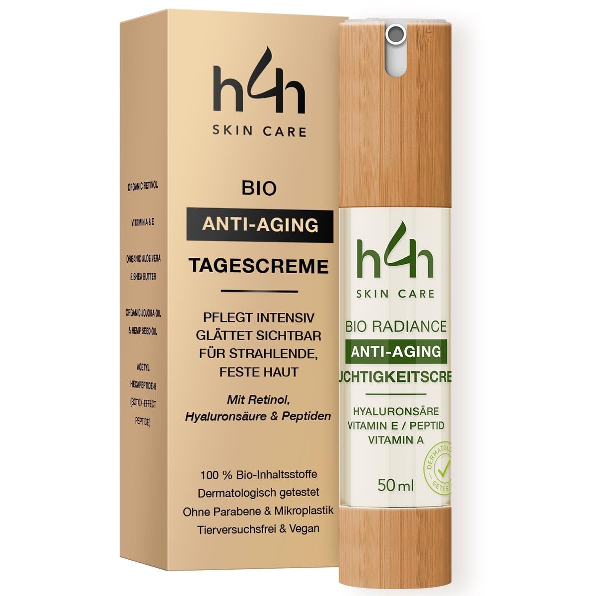 H4H Naturals® Bio Radiance Gesichtscreme Anti-Aging