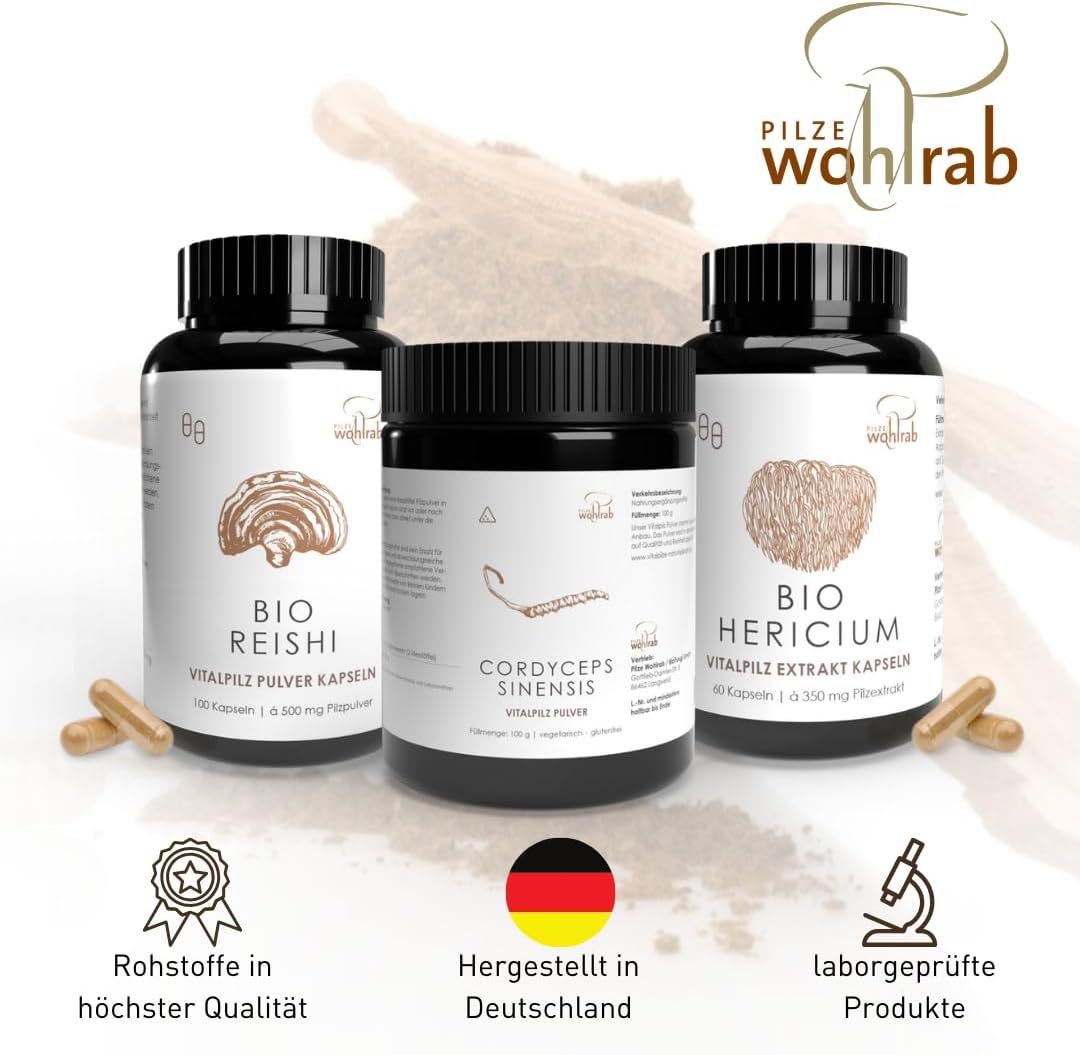 Pilze Wohlrab - BIO Hericium Pulverkapseln