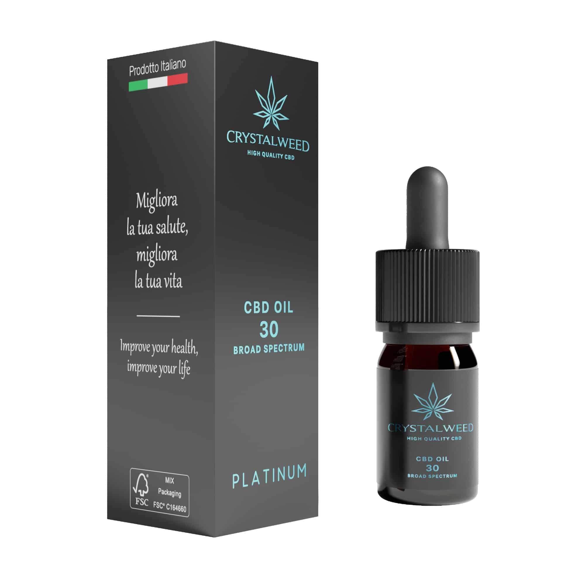Crystalweed - Olio di CBD 30%  Broad spectrum