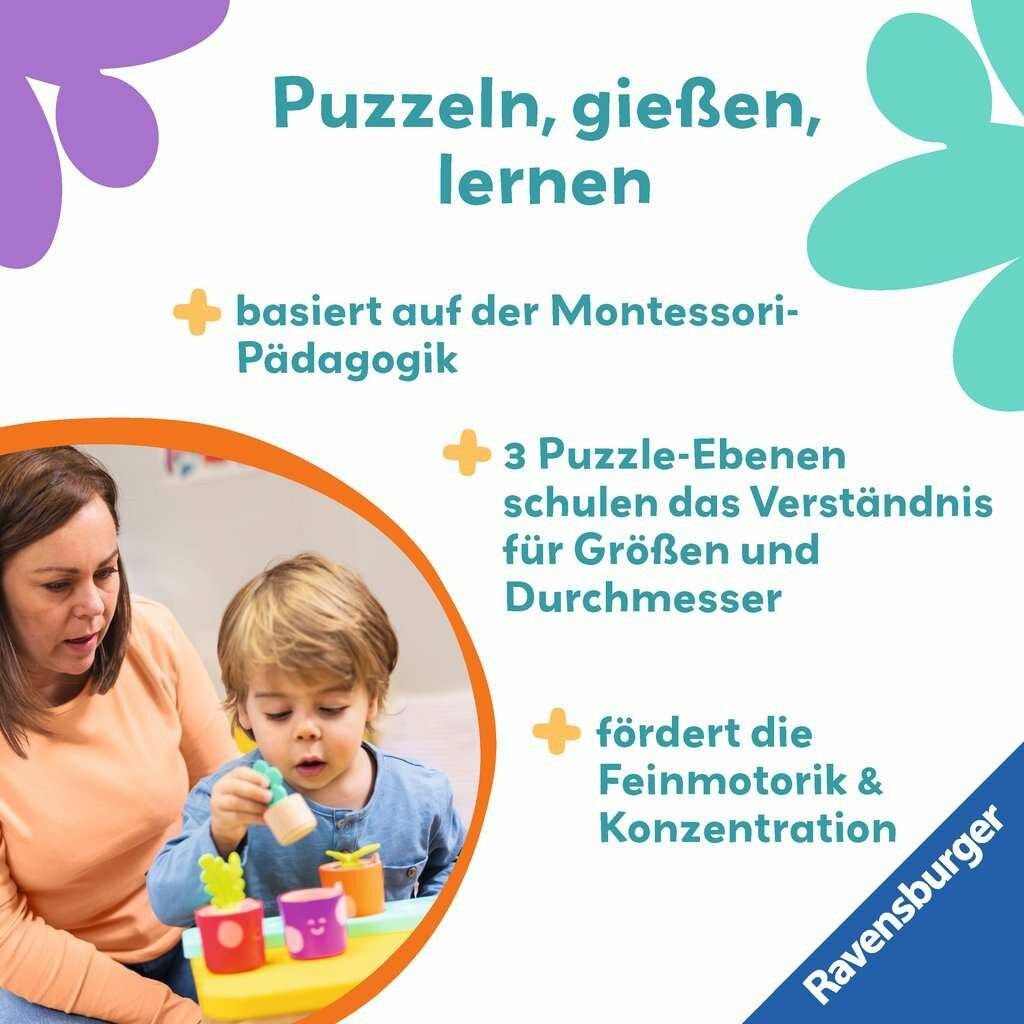 Ravensburger Play+ Puzzle- & Spiel-Set: Meine kleinen Pflanzen  Kinderpuzzle, Pretend Play Set, Mo