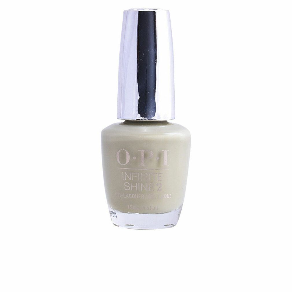 OPI Infinite Shine 2 Nagellack in der Farbe "This Isn't Greenland". Die Flasche hat eine ovale Form mit einem silbernen Deckel. Der Nagellack selbst ist in einem hellen Grünton gehalten. Auf der Flasche sind die Markennamen und Produktinformationen deutlich sichtbar.