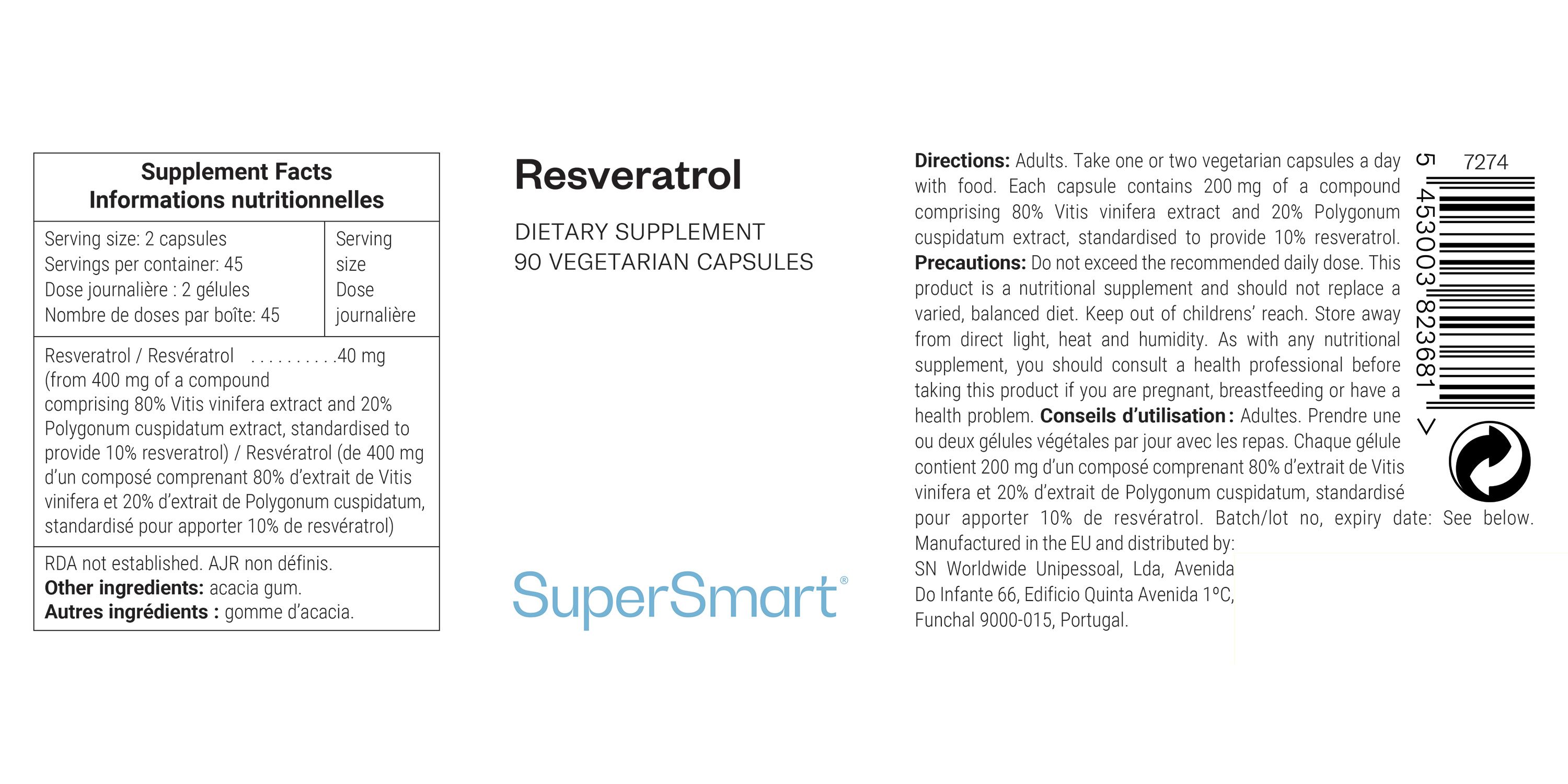 SuperSmart - Resveratrol 90 St