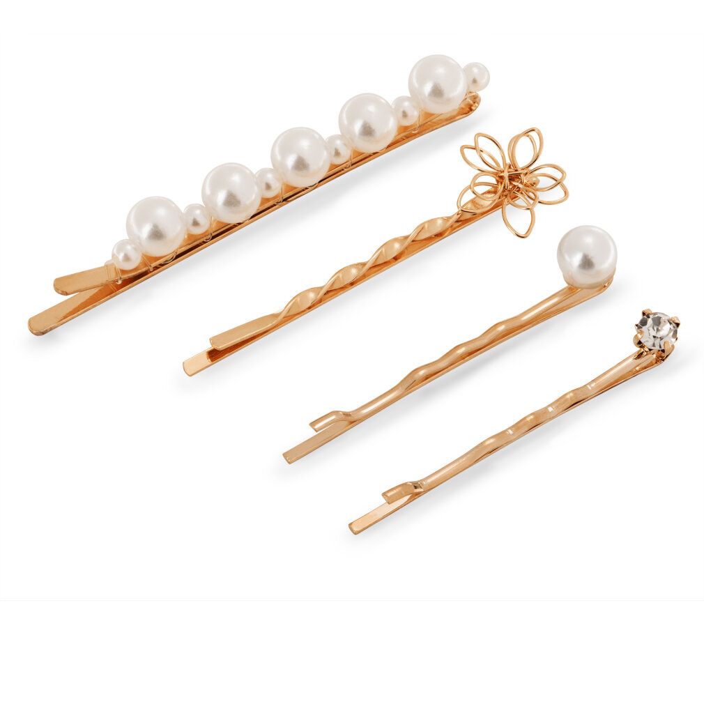 Elegantes vergoldetes Haarspangenset 1 St