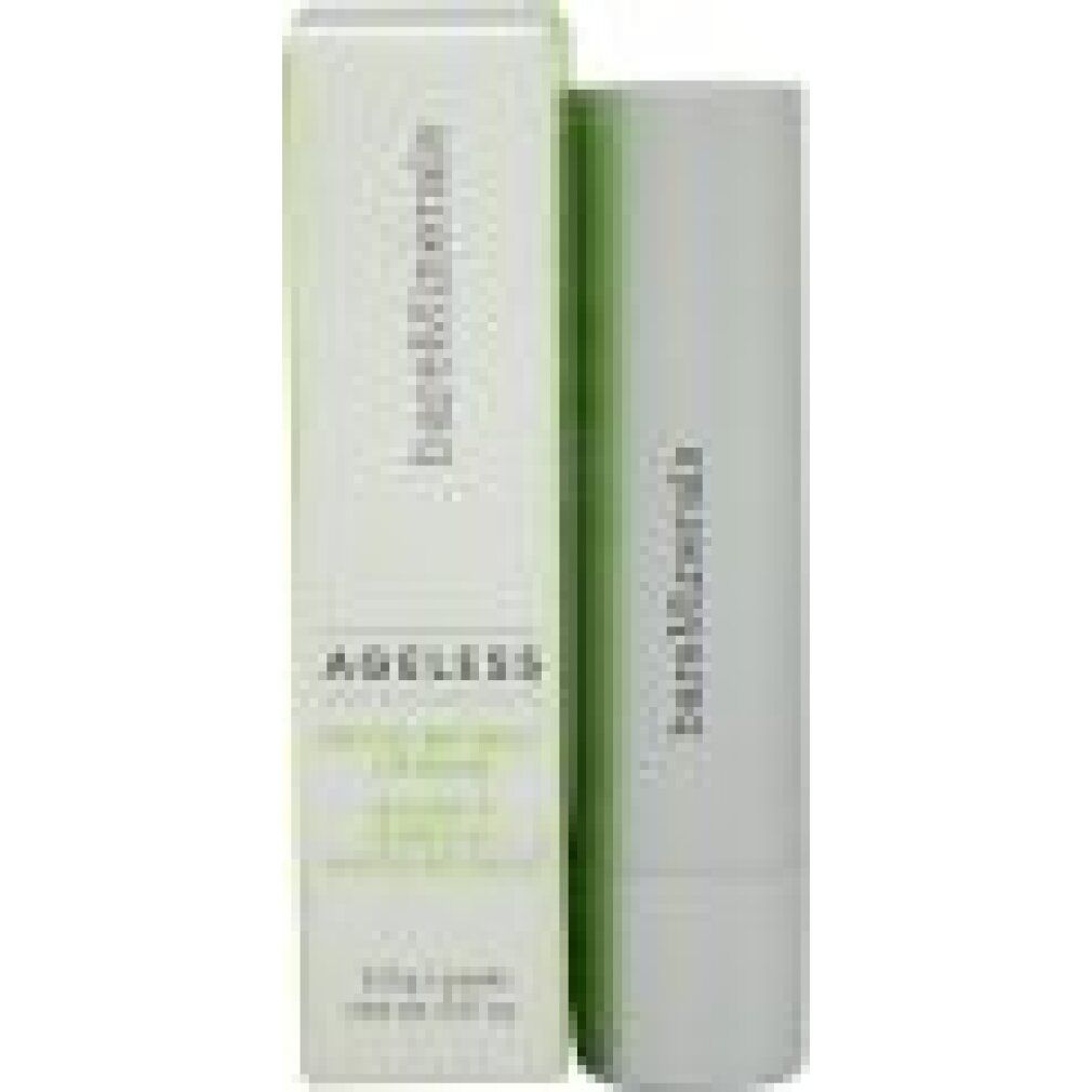 Lippenpflegestift und Verpackung. Produktname: AGELESS Phyto-Retinol Lippenpflege. Marke: bareMinerals.