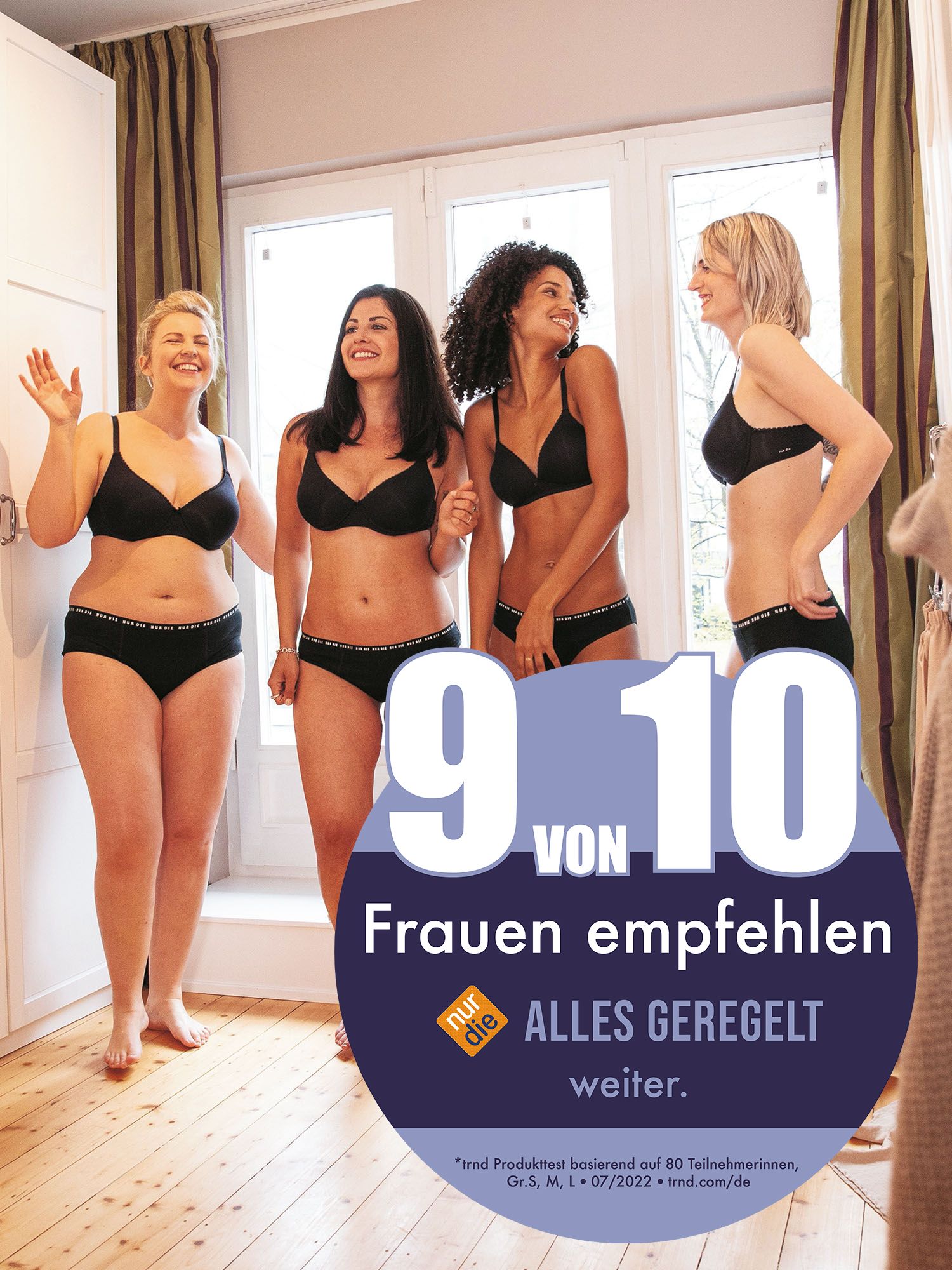 NUR DIE Doppelpack Periodenunterwäsche Alles Geregelt Slip stark - schwarz - Größe 40-42