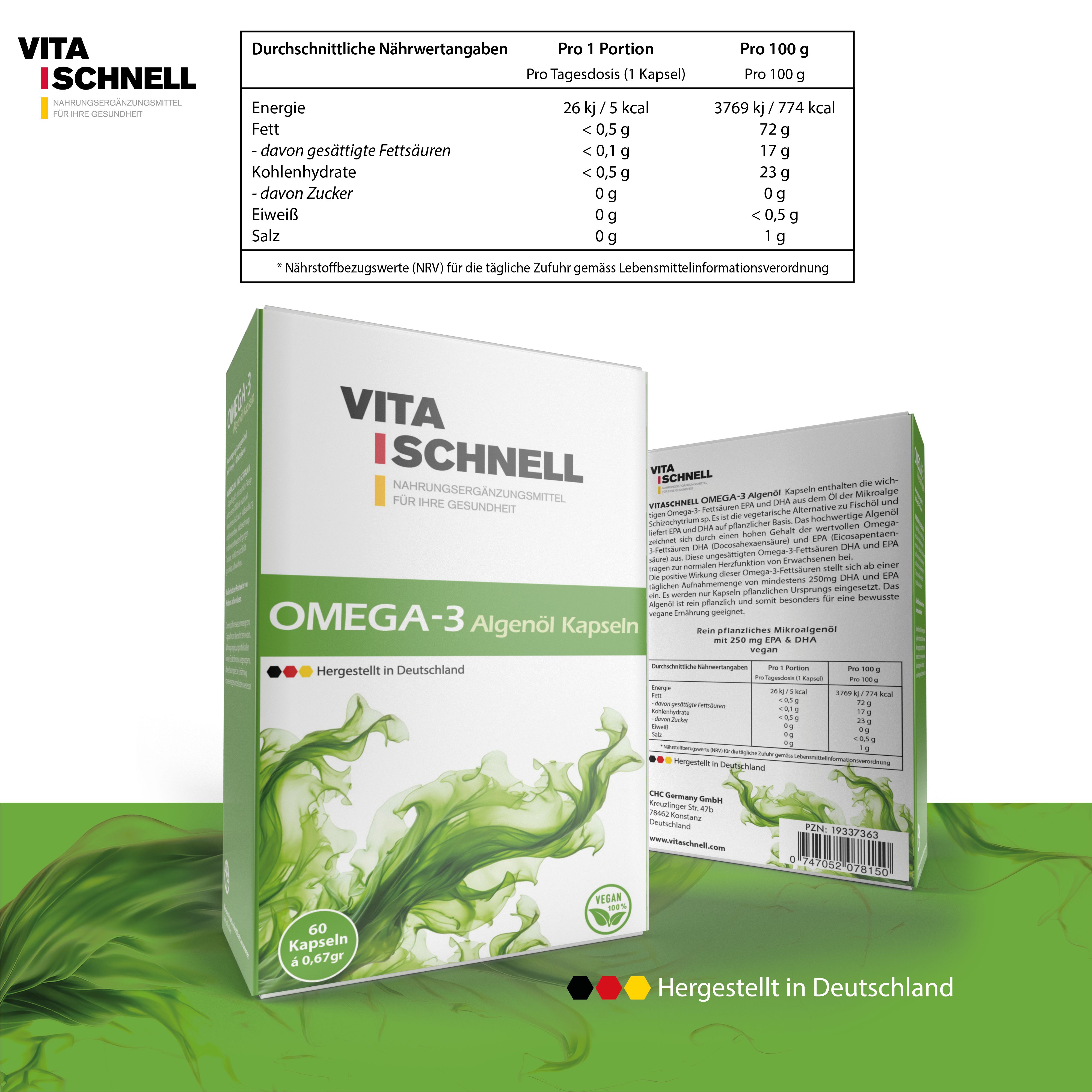 Omega-3 Algenöl Kapseln