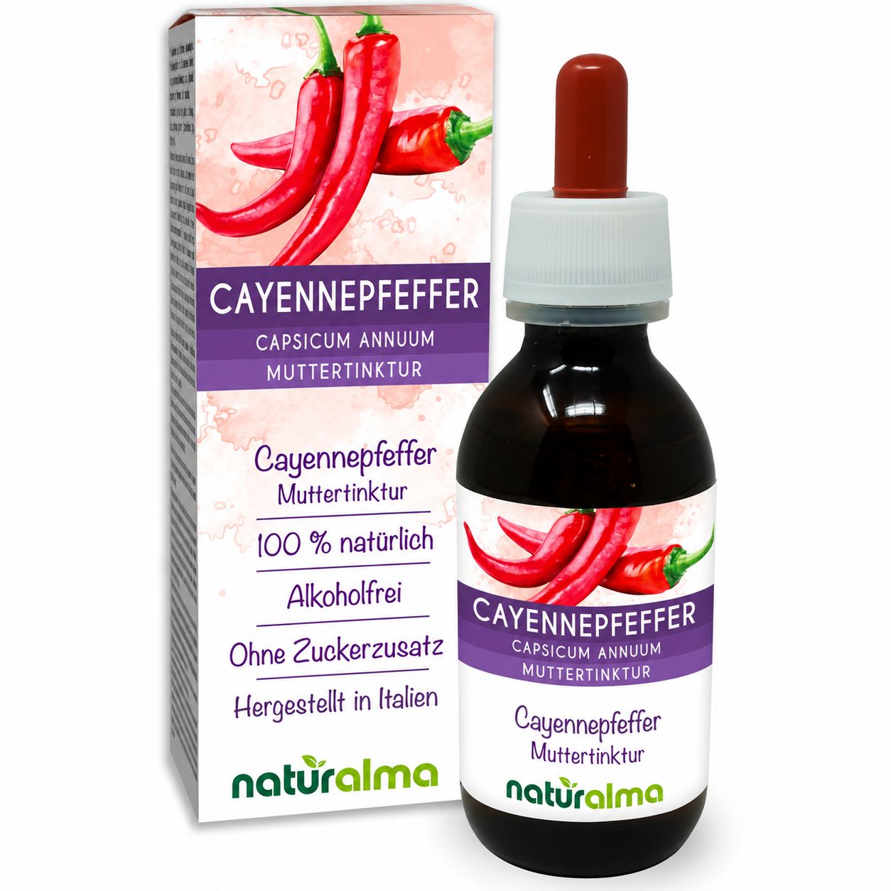 Naturalma Cayennepfeffer (Capsicum annuum) alkoholfreie Tropfen 120 ml