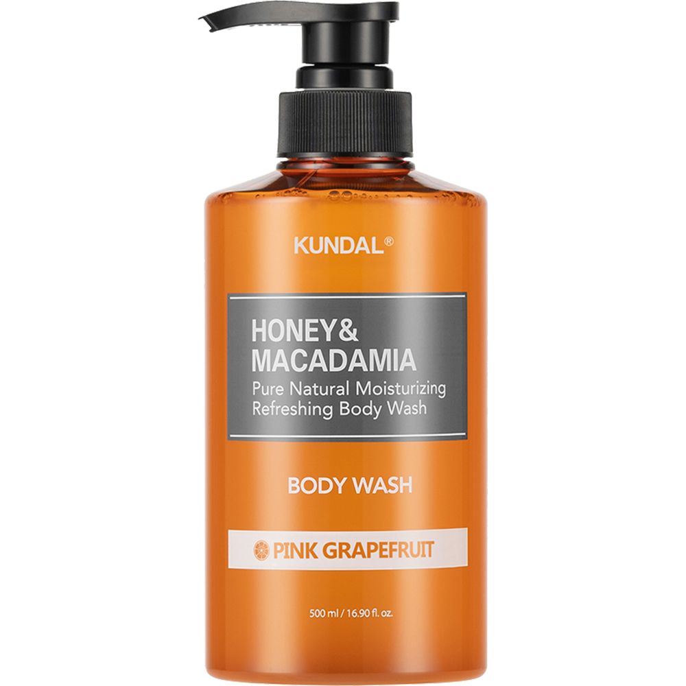 Kundal Honey & Macadamia Duschgel Pink Grapefruit – pH-balanciert 500 ml