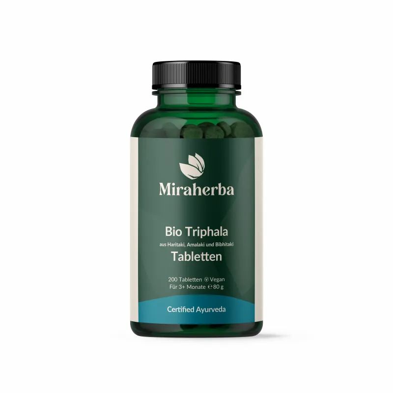 Miraherba - Bio Triphala Tabletten (Haritaki, Amalaki, Bibhitaki)