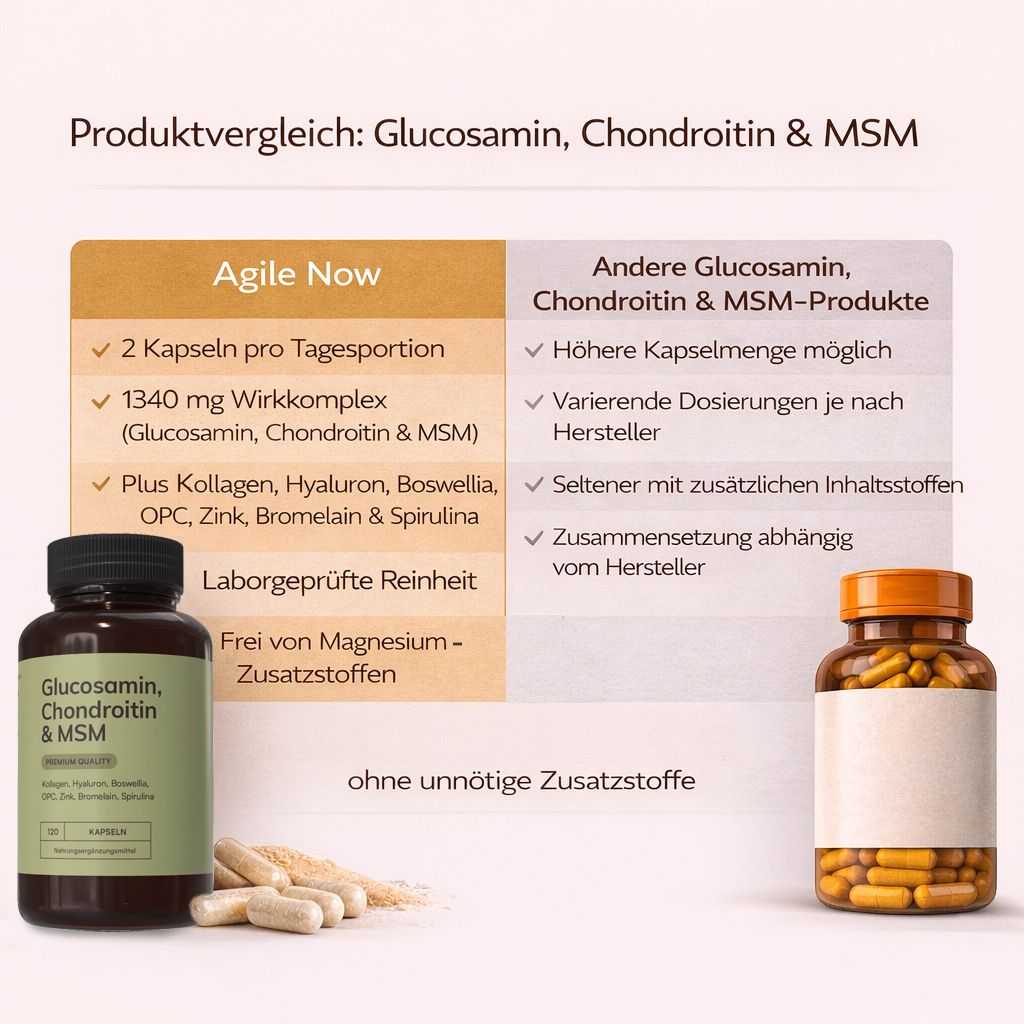AGILE NOW Gelenkkapseln Komplex mit Glucosamin, Chondroitin und MSM