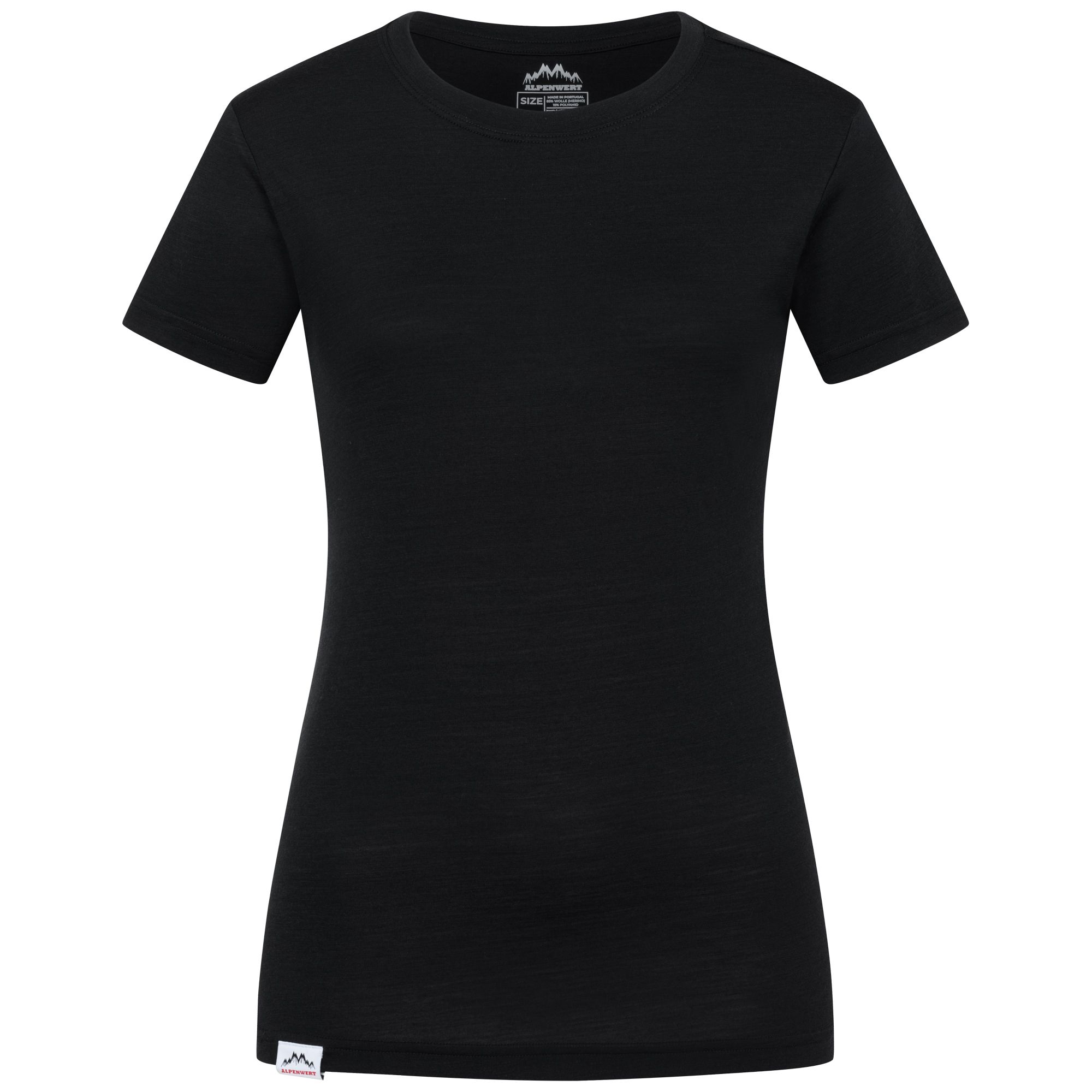 Alpenwert T-Shirt Damen Merino Schwarz M 714 St