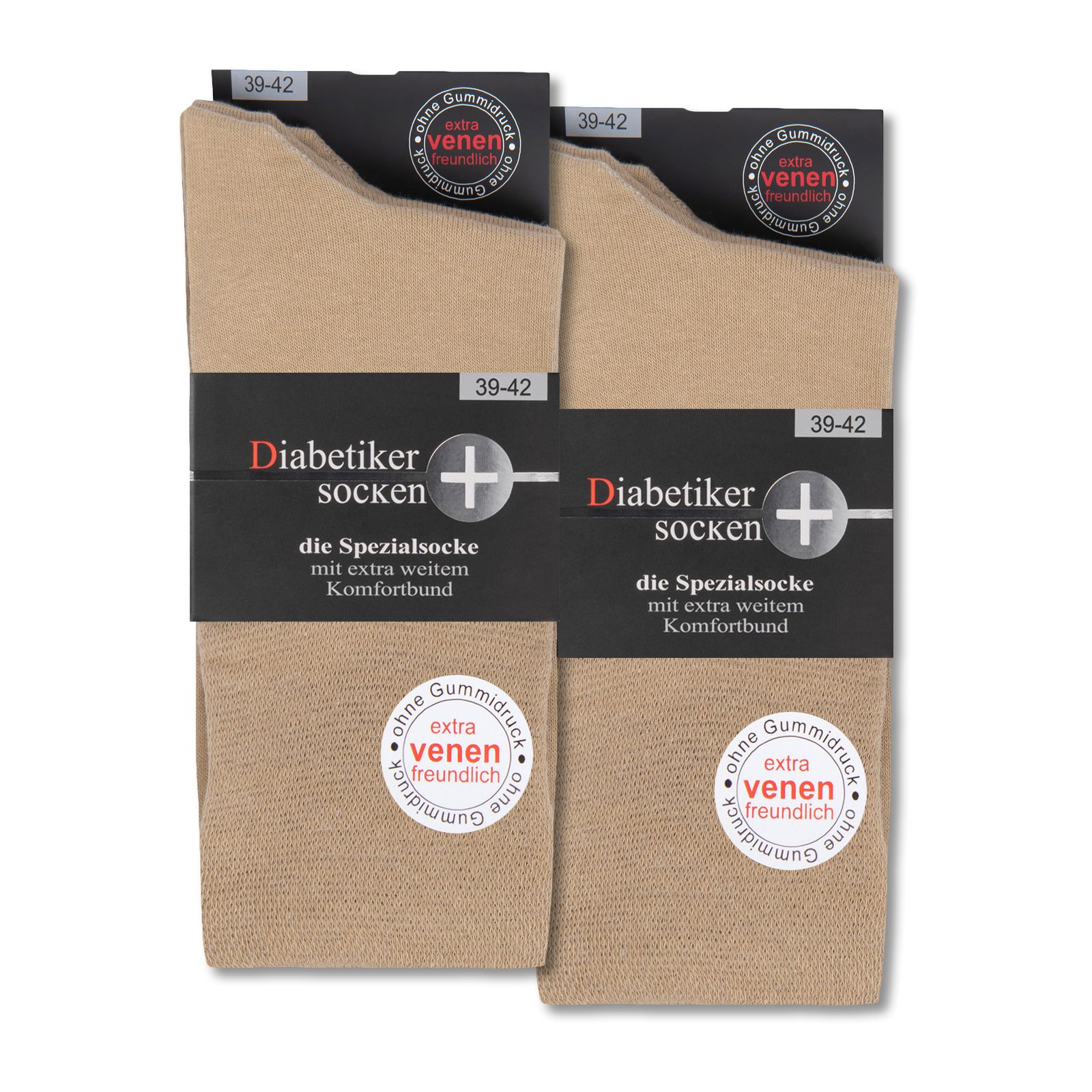 Diabetiker Socken ohne Gummi & ohne Naht aus 97% Baumwolle für Damen und Herren