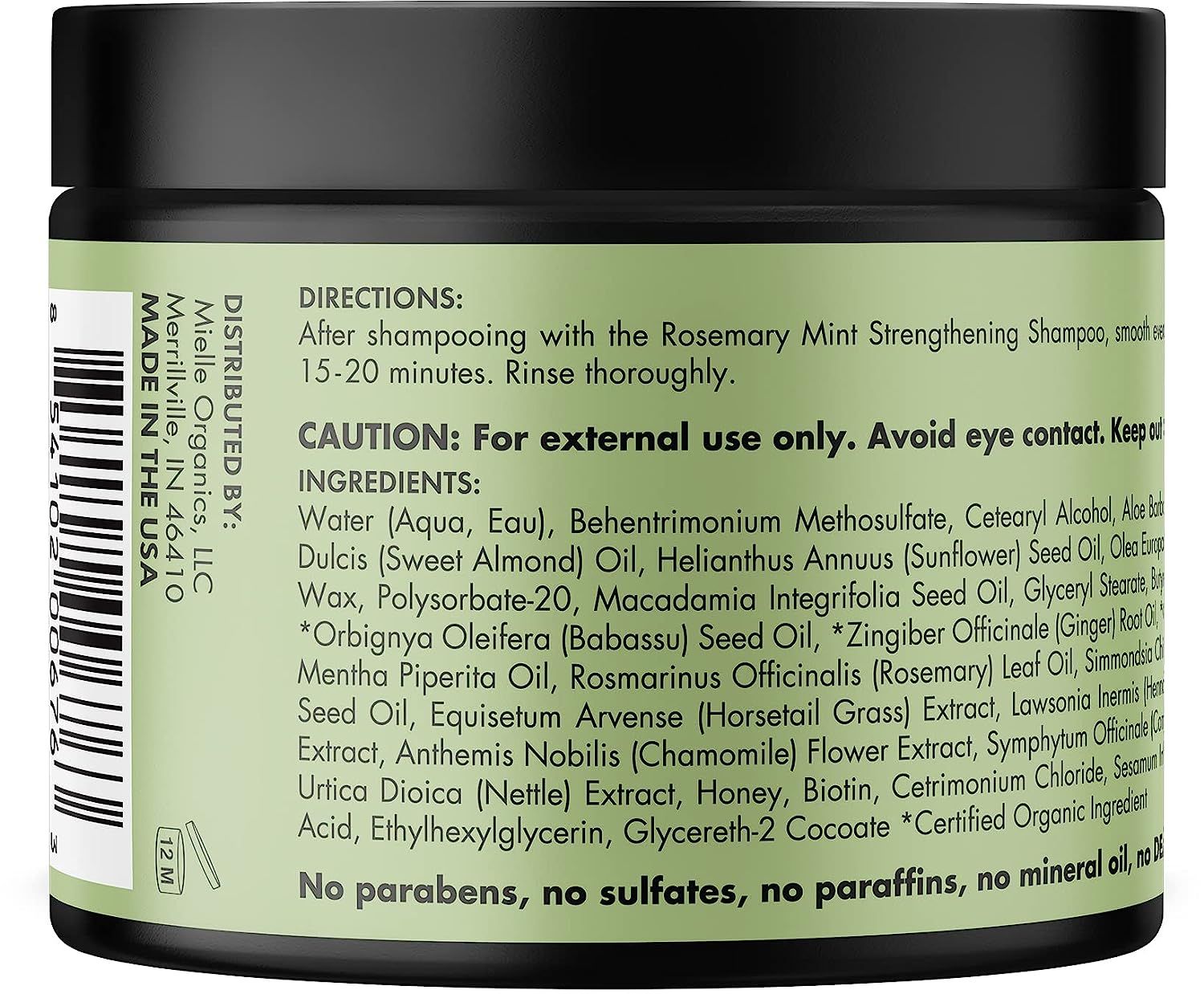 Haarmaske Mielle Rosemary Mint Strengthening