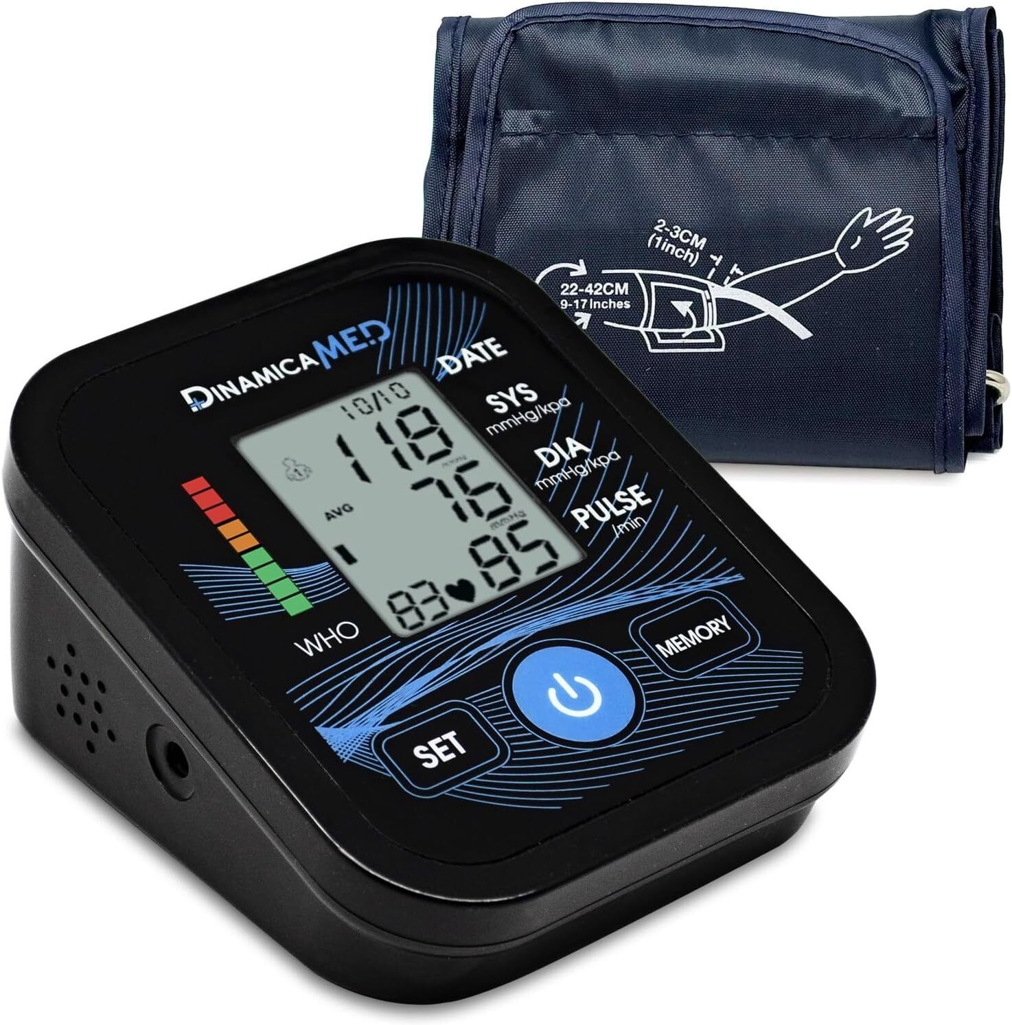 Dinamicamed A-139 Misuratore pressione da braccio, alta precisione, 2*99 memorie