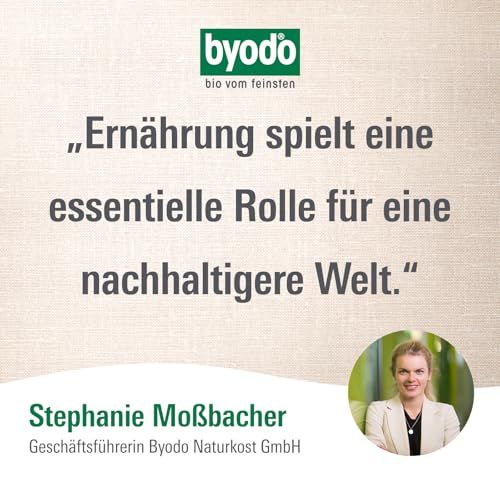 Zitat von Stephanie Moßbacher, Geschäftsführerin Byodo Naturkost GmbH, über Ernährung und Nachhaltigkeit.