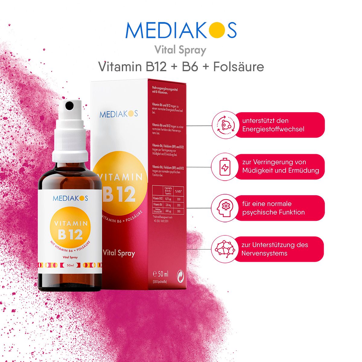 Mediakos® Vitamin B Komplex Vital Spray 20 ml Shop Apotheke