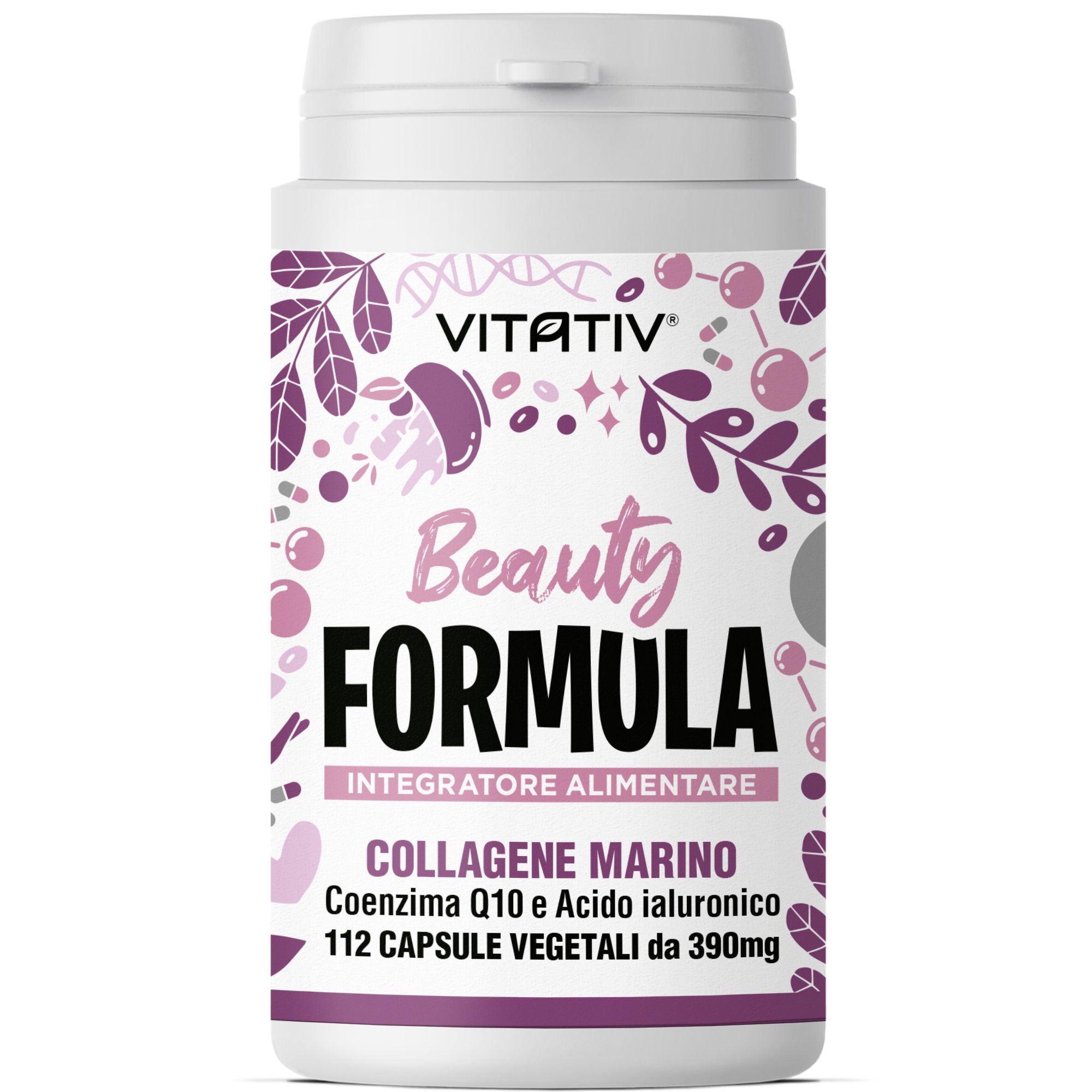 Vitativ® Beauty Formula Collagene Marino Idrolizzato + Coenzima Q10 + Acido Ialuronico - in Capsule