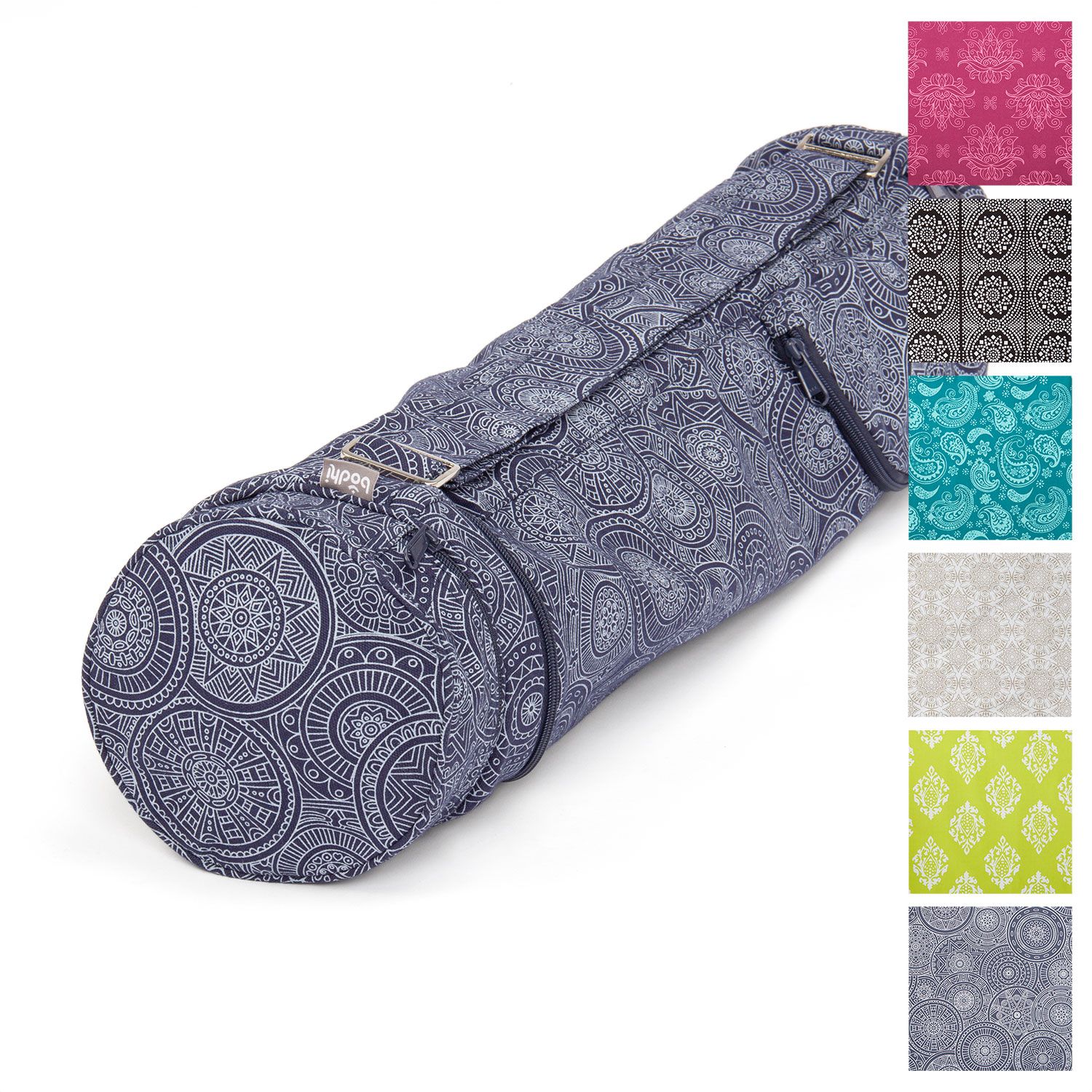 Maharaja Collection: Gemusterte Asana Bag 70 Cotton "Mandala", dunkelblau