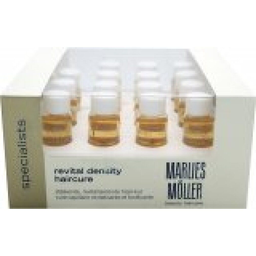 Verpackung mit mehreren kleinen Flaschen. Aufschrift: Marlies Möller Revital Density Haircure.