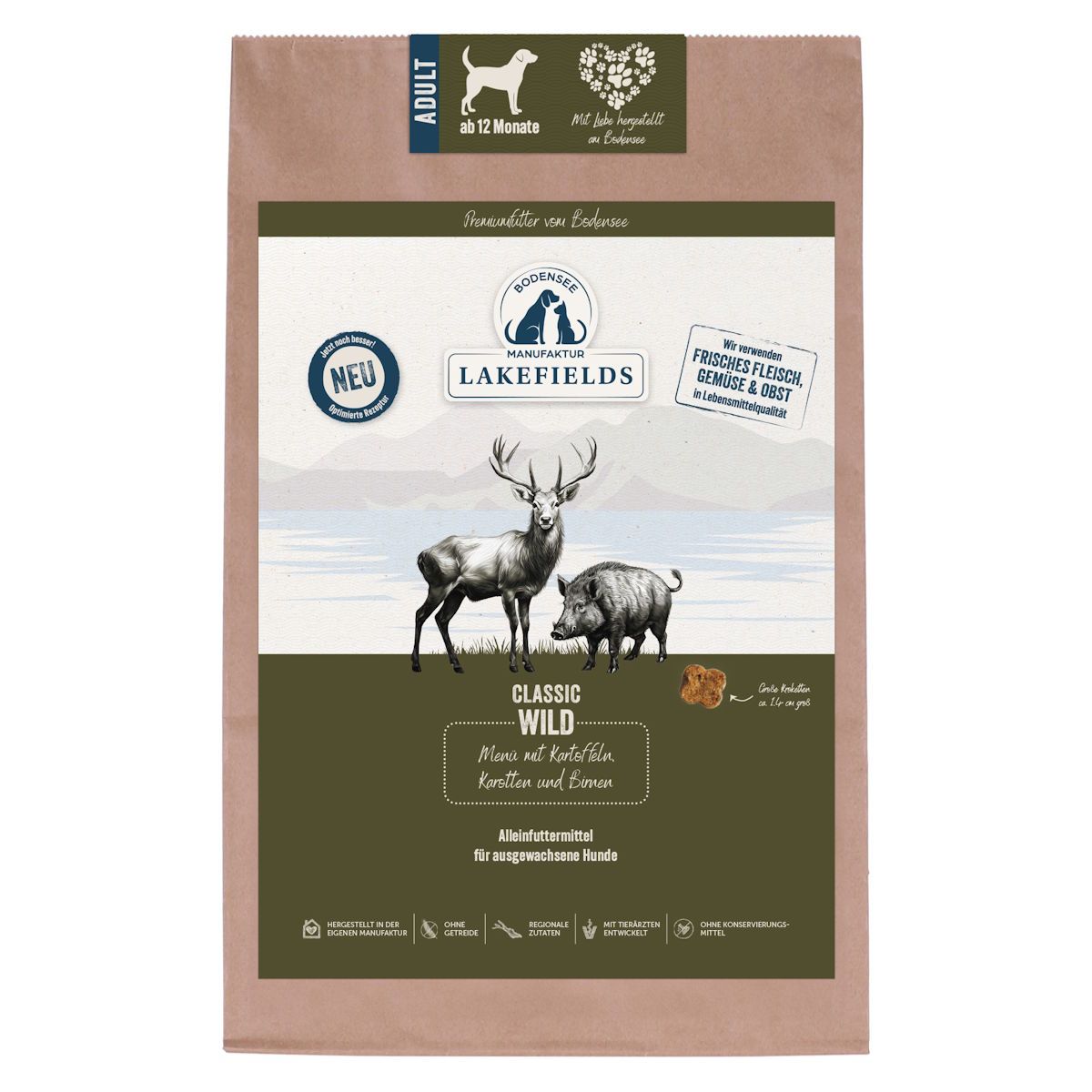Lakefields - Wild mit Pastinaken, Karotten und Heidelbeeren 2500 g
