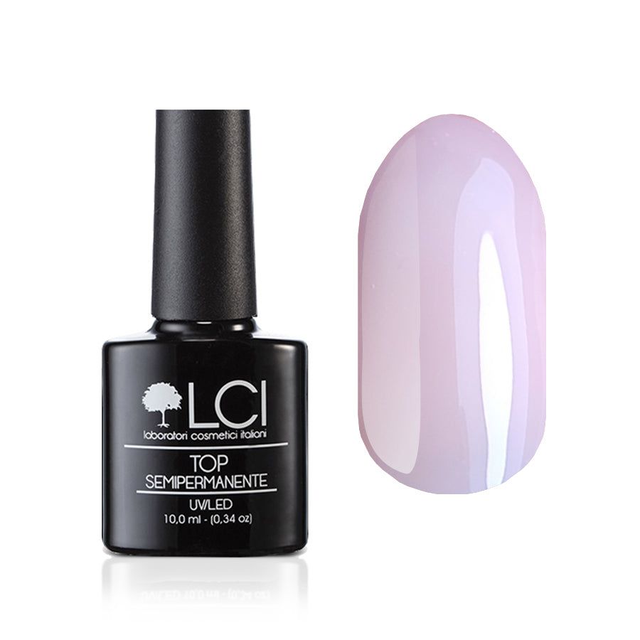 LCI Cosmetics - Top Coat GLOSSY - gloss effect PINK 10 ml LCI - Lattiginoso