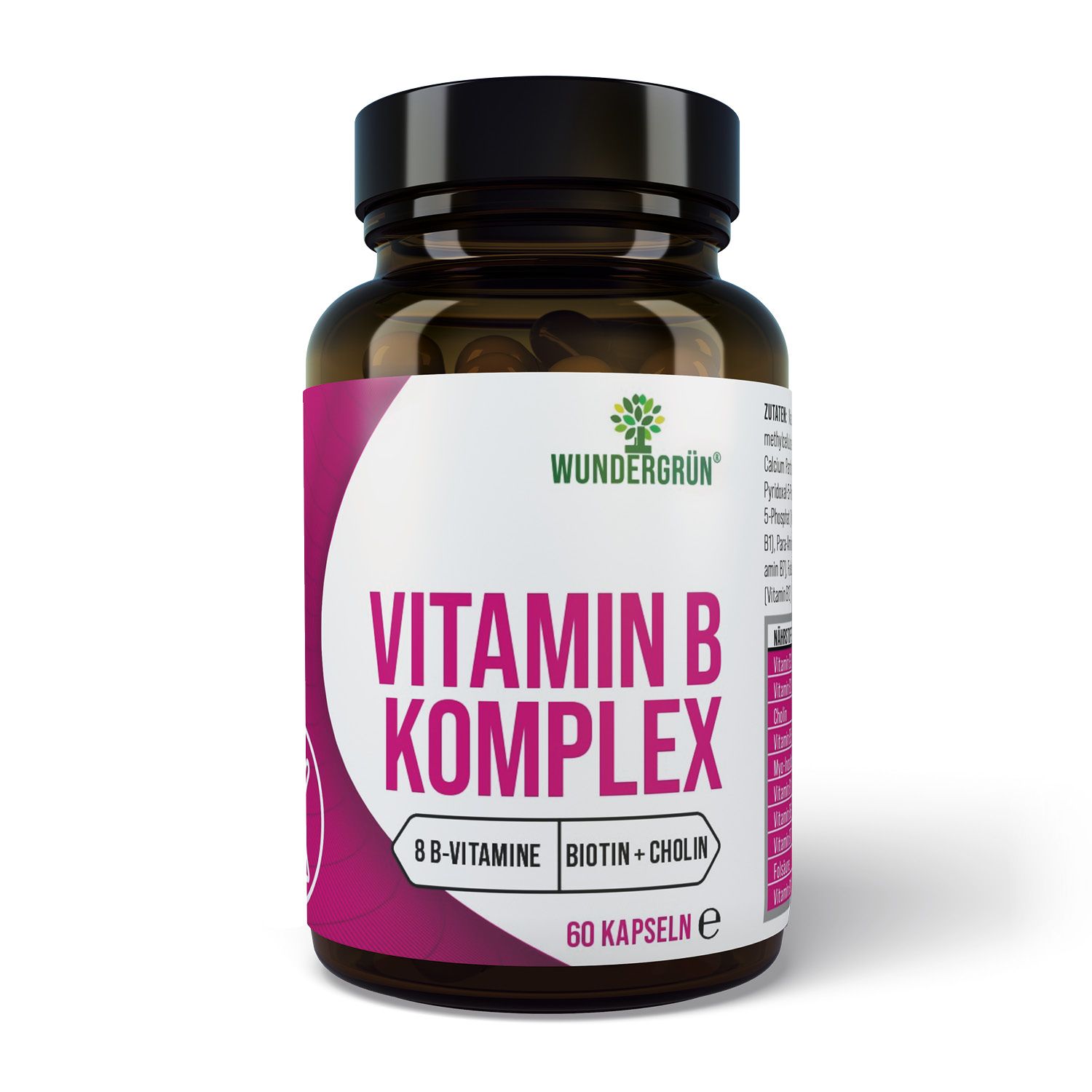 WUNDERGRÜN® Vitamin B Komplex - 60 Kapseln