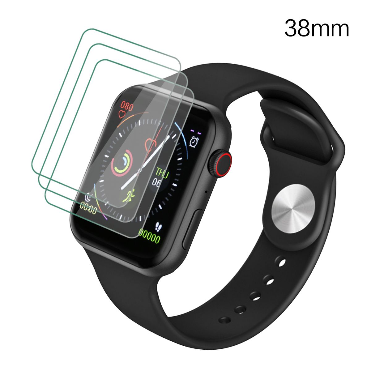 Platyne 3er-Set Schutzfolien für Apple Watch 38 mm