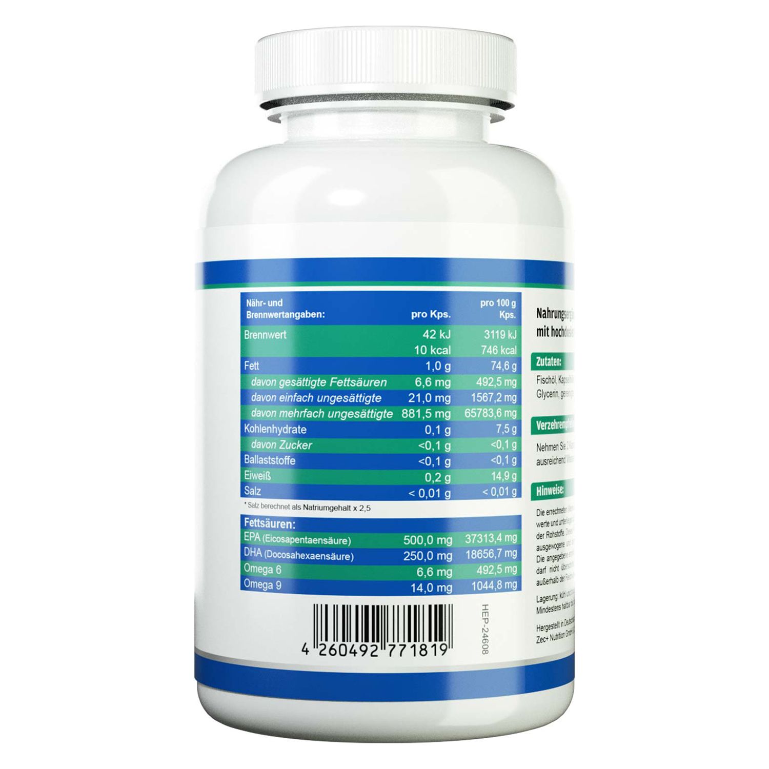 Health+ Super Omega 3 Triglyceride Fischöl 120 St Kapseln