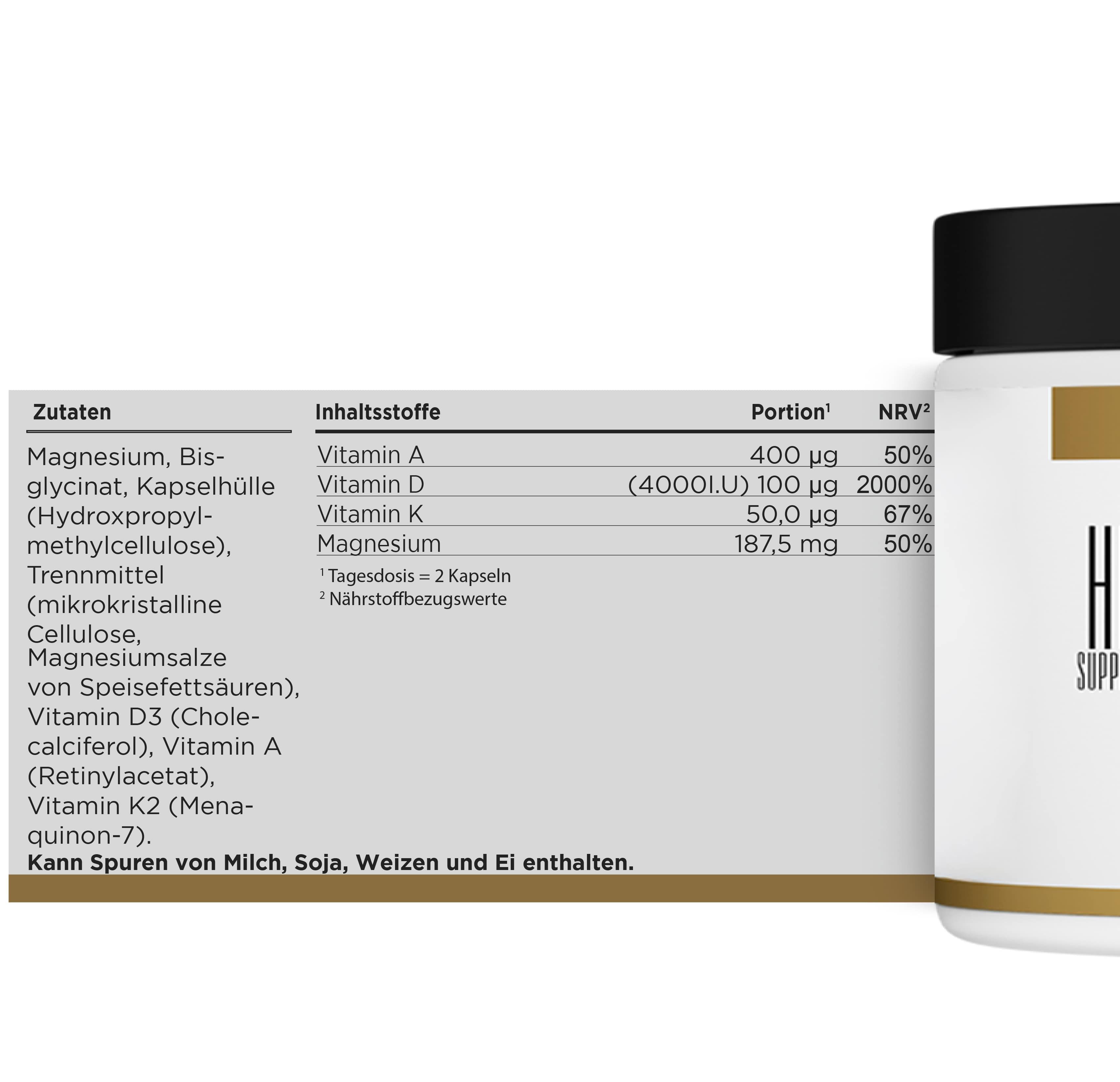 HBN Supplements - Vitamin D+ 60 St Kapseln