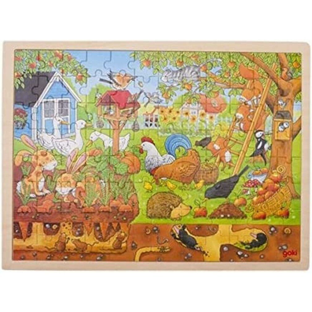 Puzzle in legno Goki - Vita in giardino