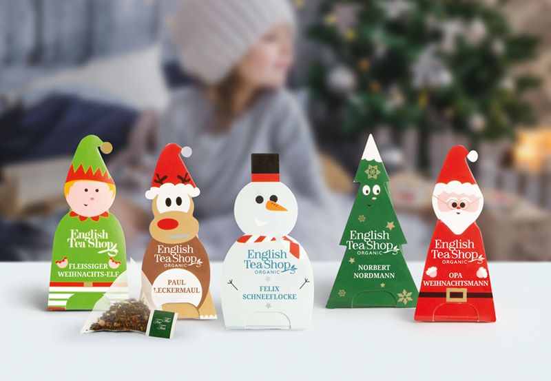 ETS -Weihnachtsgeselle Rentier "Paul Leckermaul", BIO-Tee, 1 Pyramidenbeutel