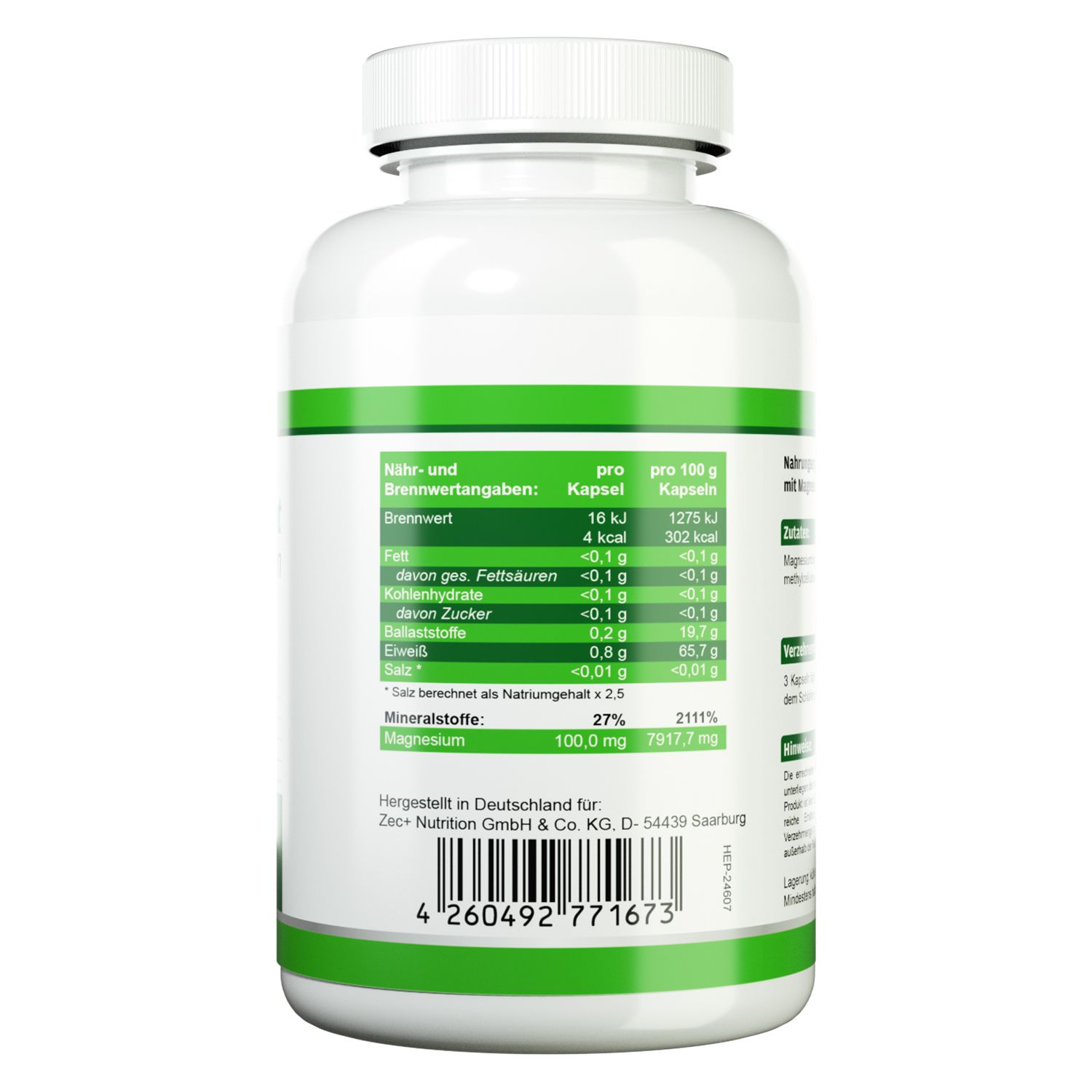 Health+ Magnesium-Bisglycinat 120 St Kapseln