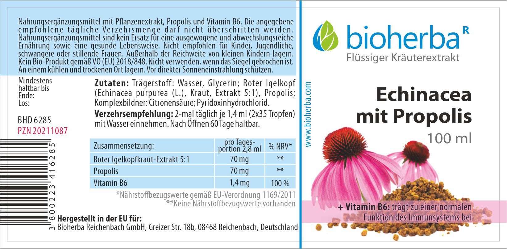 Echinacea mit Propolis Tropfen, Tinktur