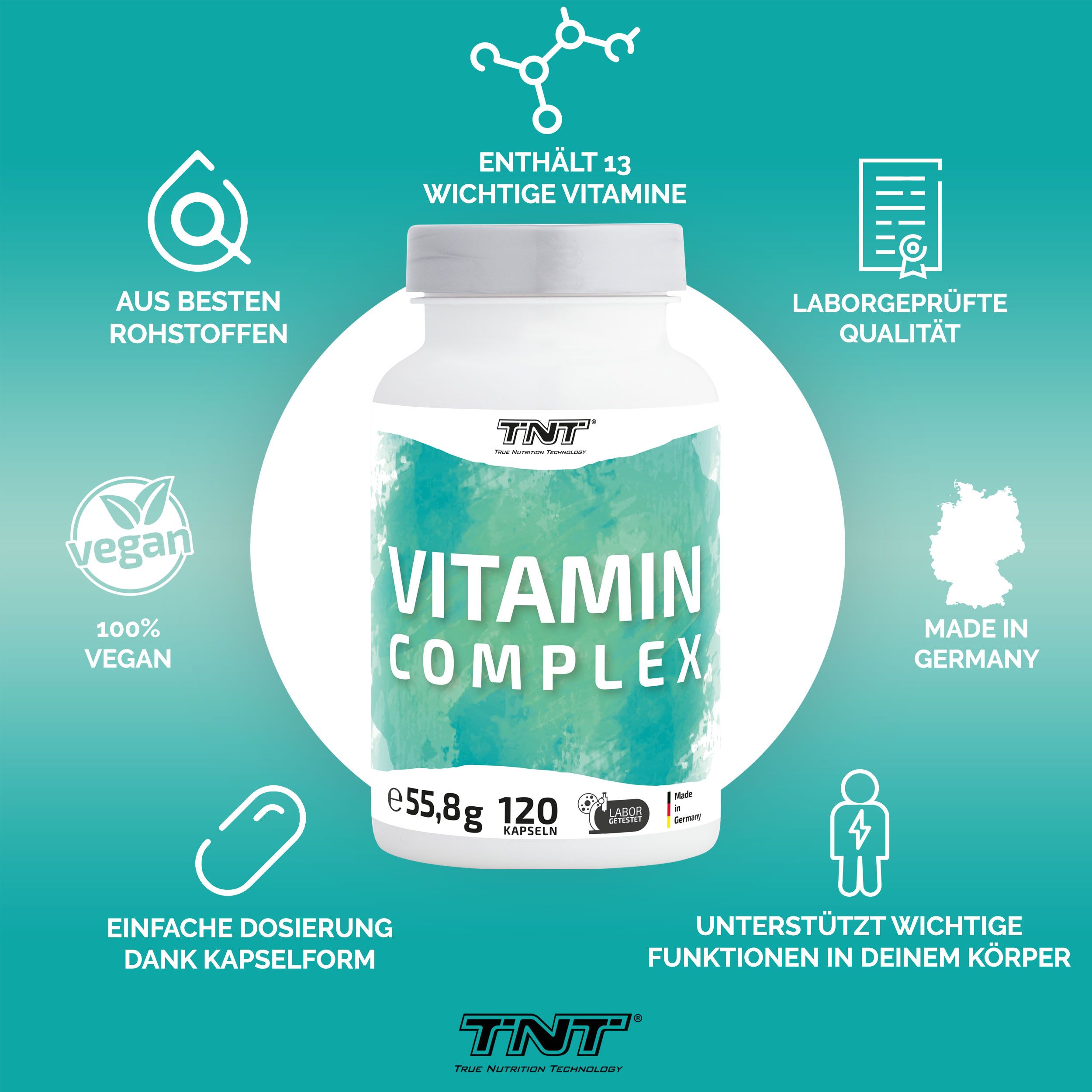 TNT Vitamin Complex - mit 13 Vitaminen 120 St Kapseln