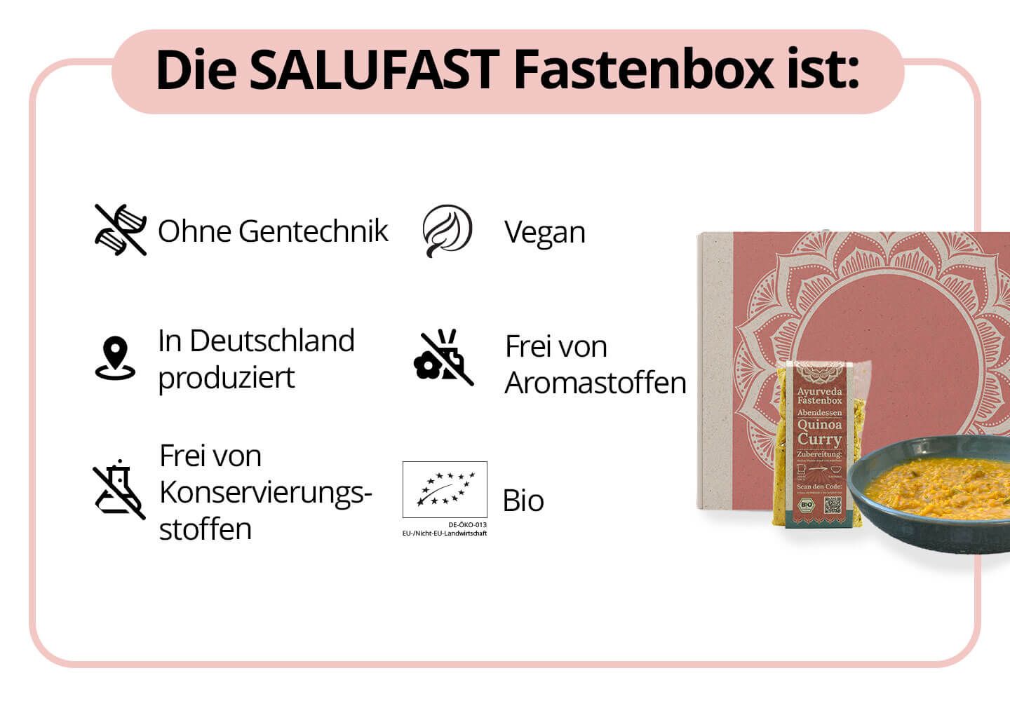Salufast Ayurveda Fastenbox für 5 Tage