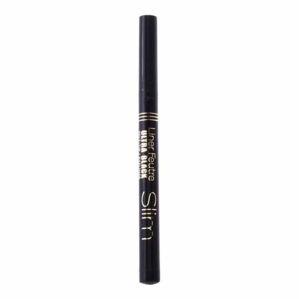 Schwarzer Eyeliner mit goldfarbener Schrift. Aufschrift: Liner Feutre Ultra Black Slim.