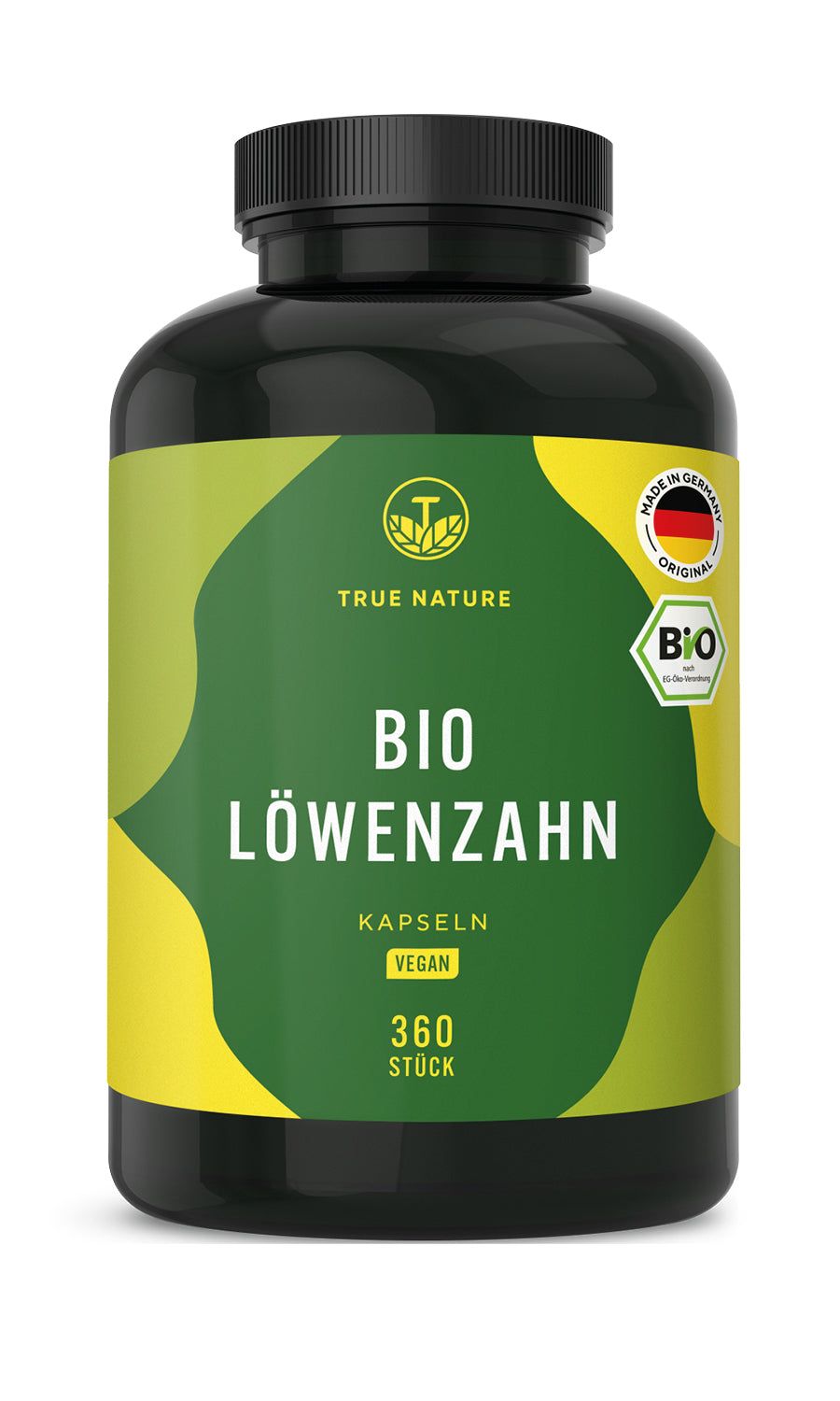 True Nature® Bio Löwenzahn Kapseln - 1500mg Löwenzahnextrakt hochdosiert (Löwenzahnwurzelextrakt) 360 St