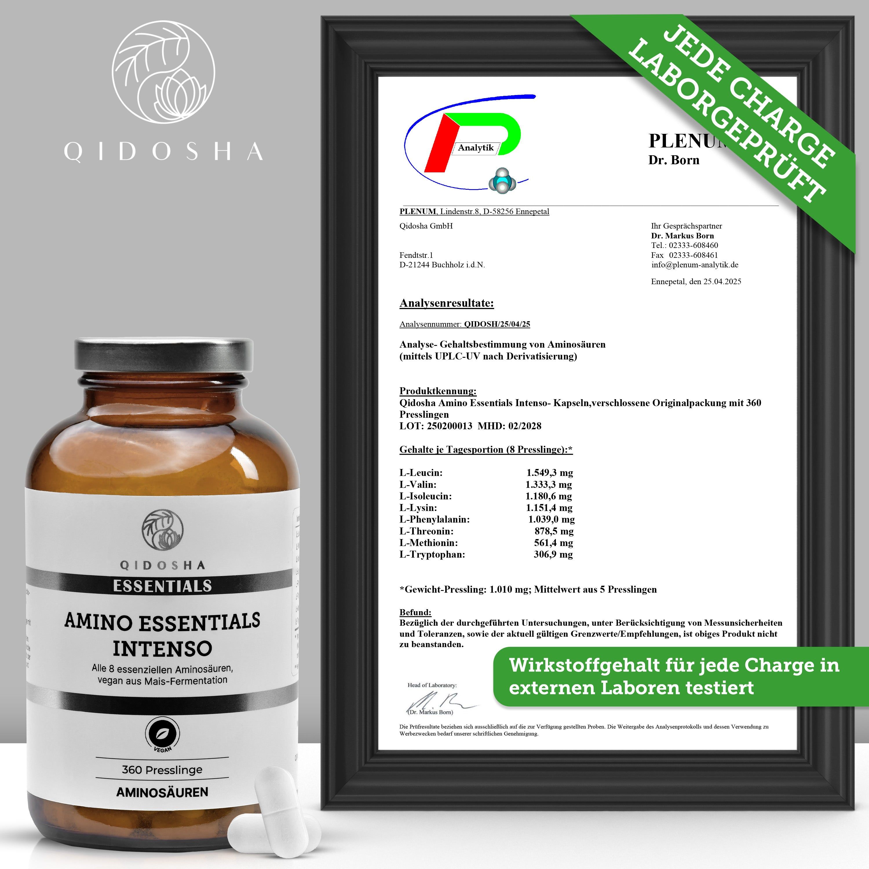 QIDOSHA Amino Essentials Intenso - Aminosäuren Komplex (Presslinge)
