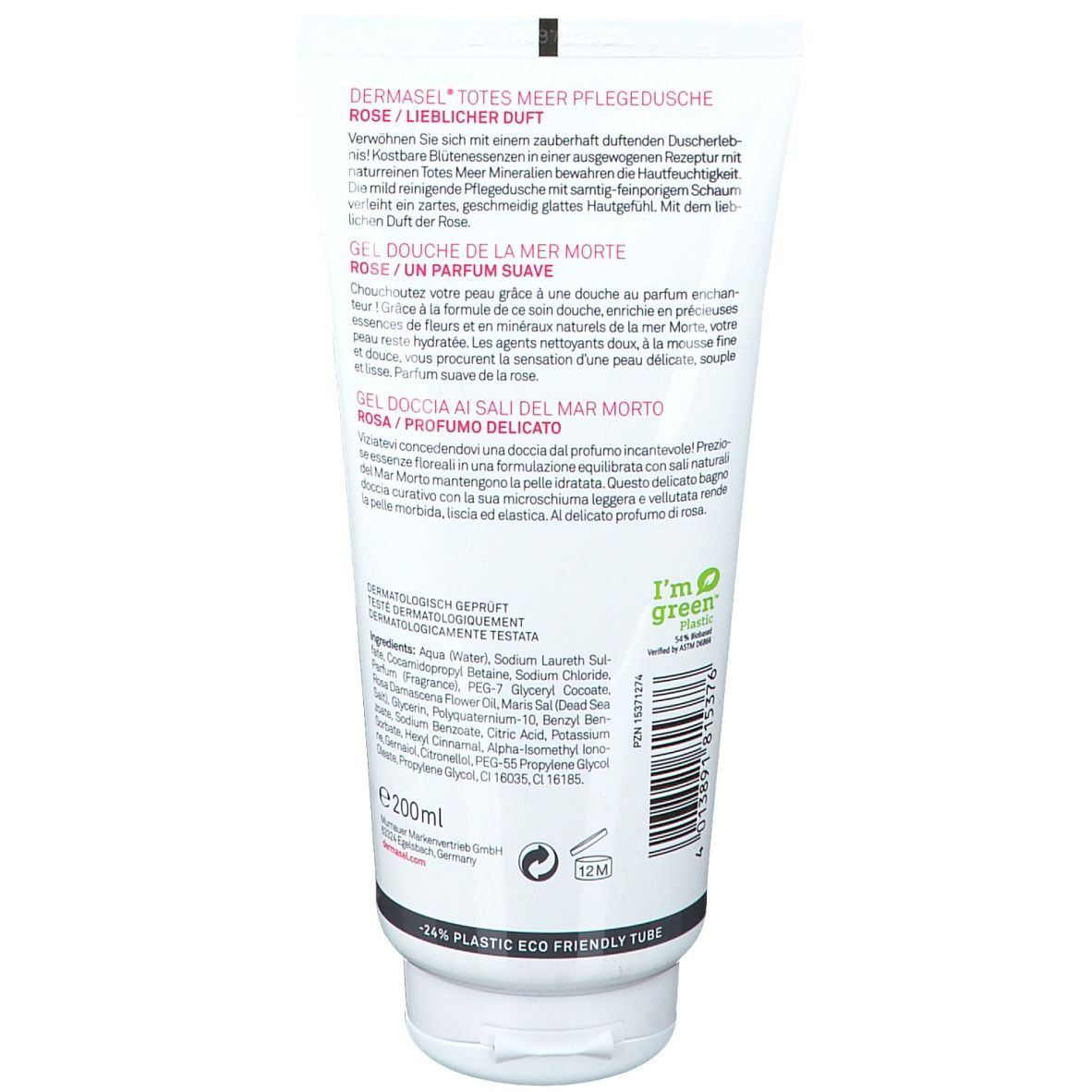 DERMASEL® Totes Meer Pflegedusche Rose