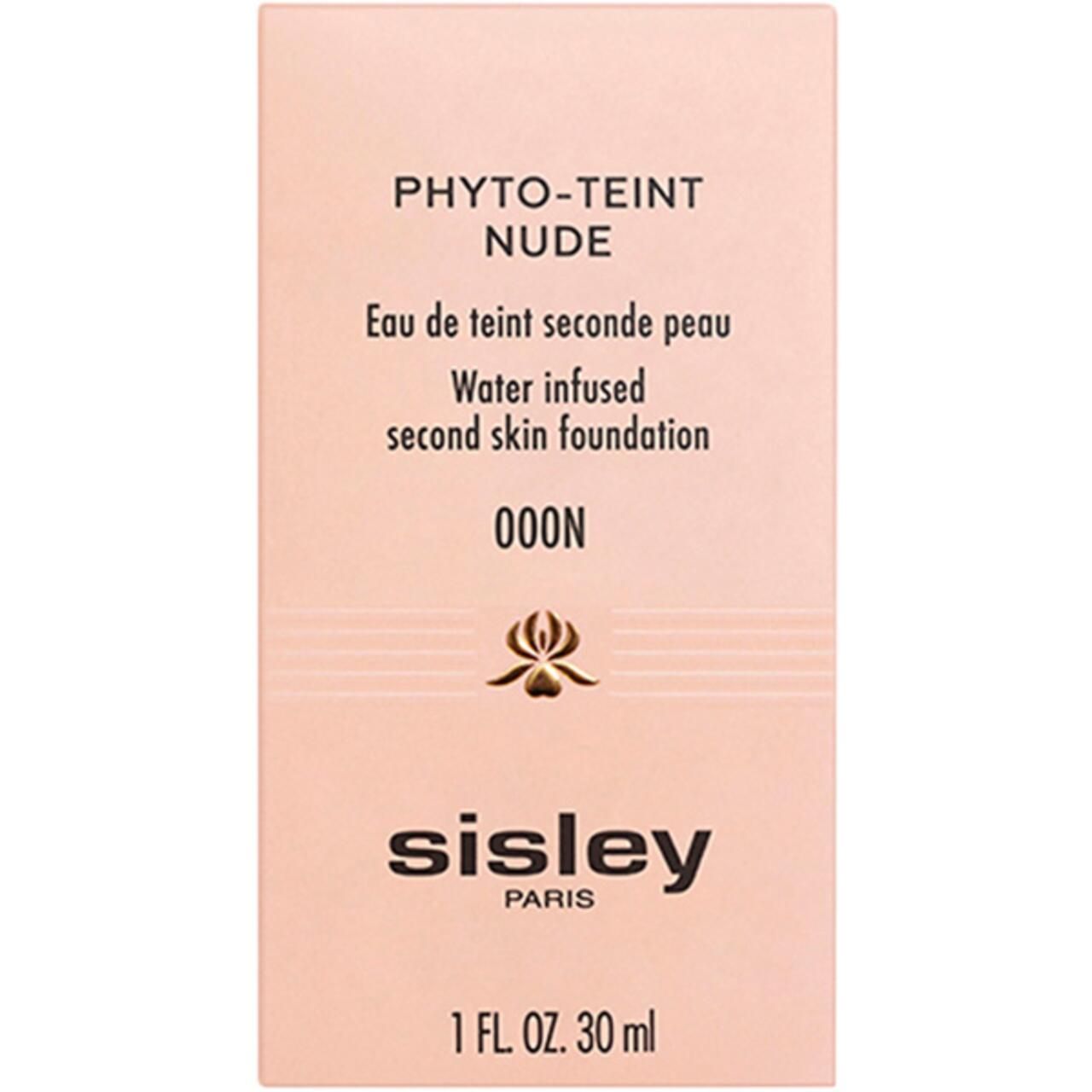 Rosa Verpackung mit Aufschrift: Phyto-Teint Nude, Eau de teint seconde peau, 000N, Sisley Paris.