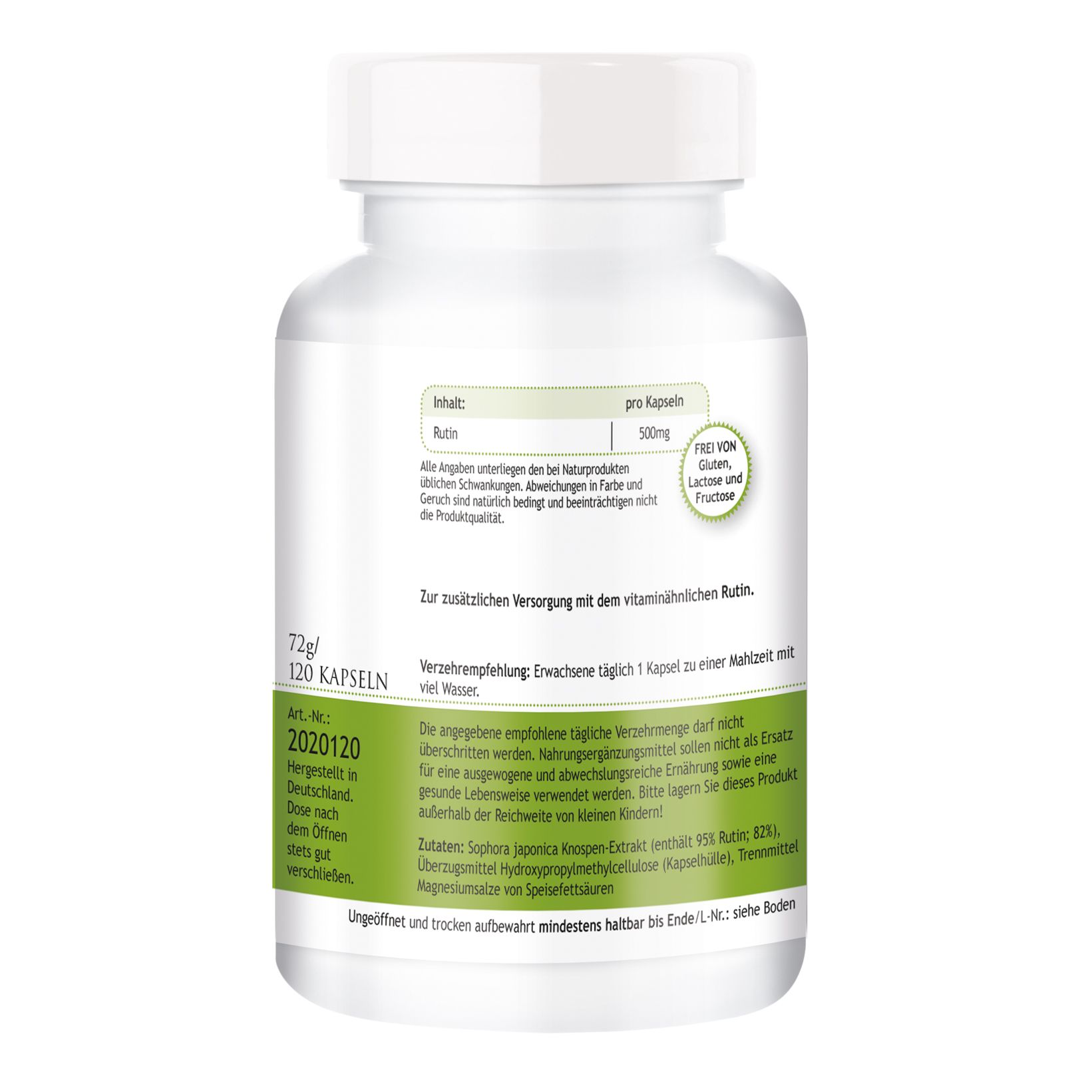 Rutin 500mg | Warnke Vitalstoffe