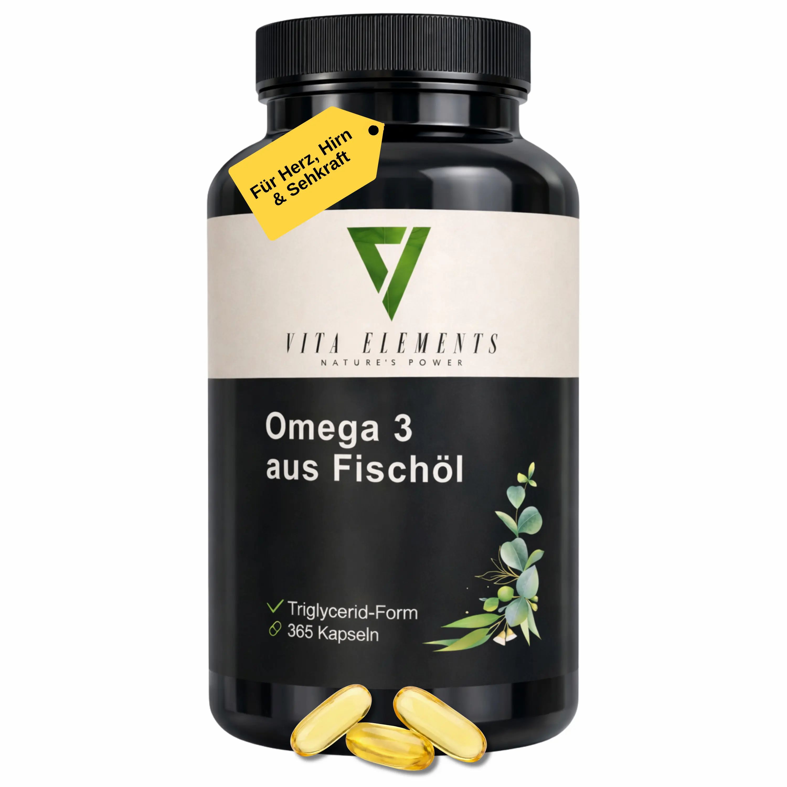 Vita Elements Omega 3 aus Fischöl Kapseln 491 g