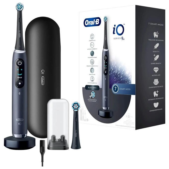 Oral-B - Elektrische Zahnbürste "iO Series 9 + Lade-Reiseetui" in Schwarz