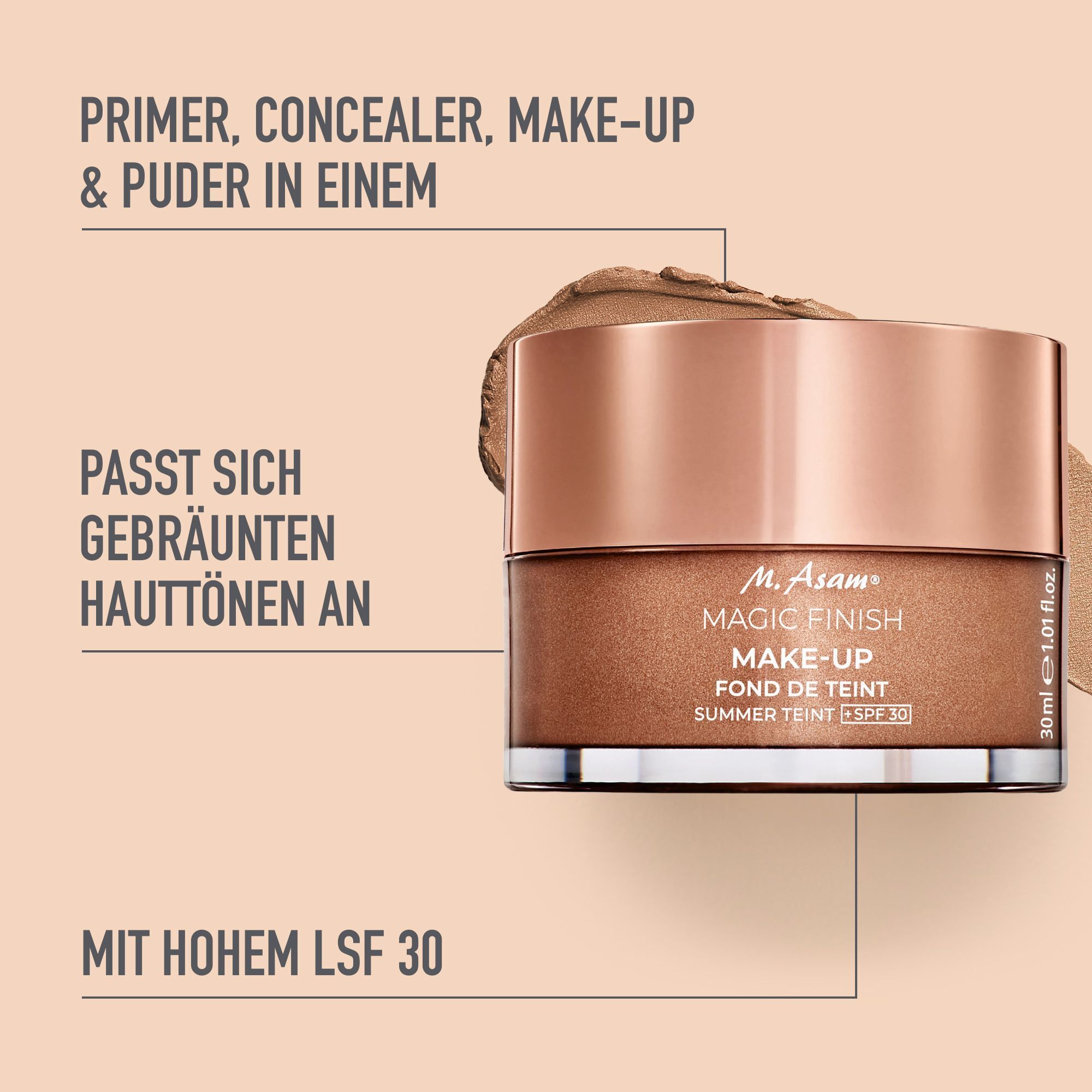 M. Asam Magic Finish Make Up Summer Teint Mit LSF 30 Foundation